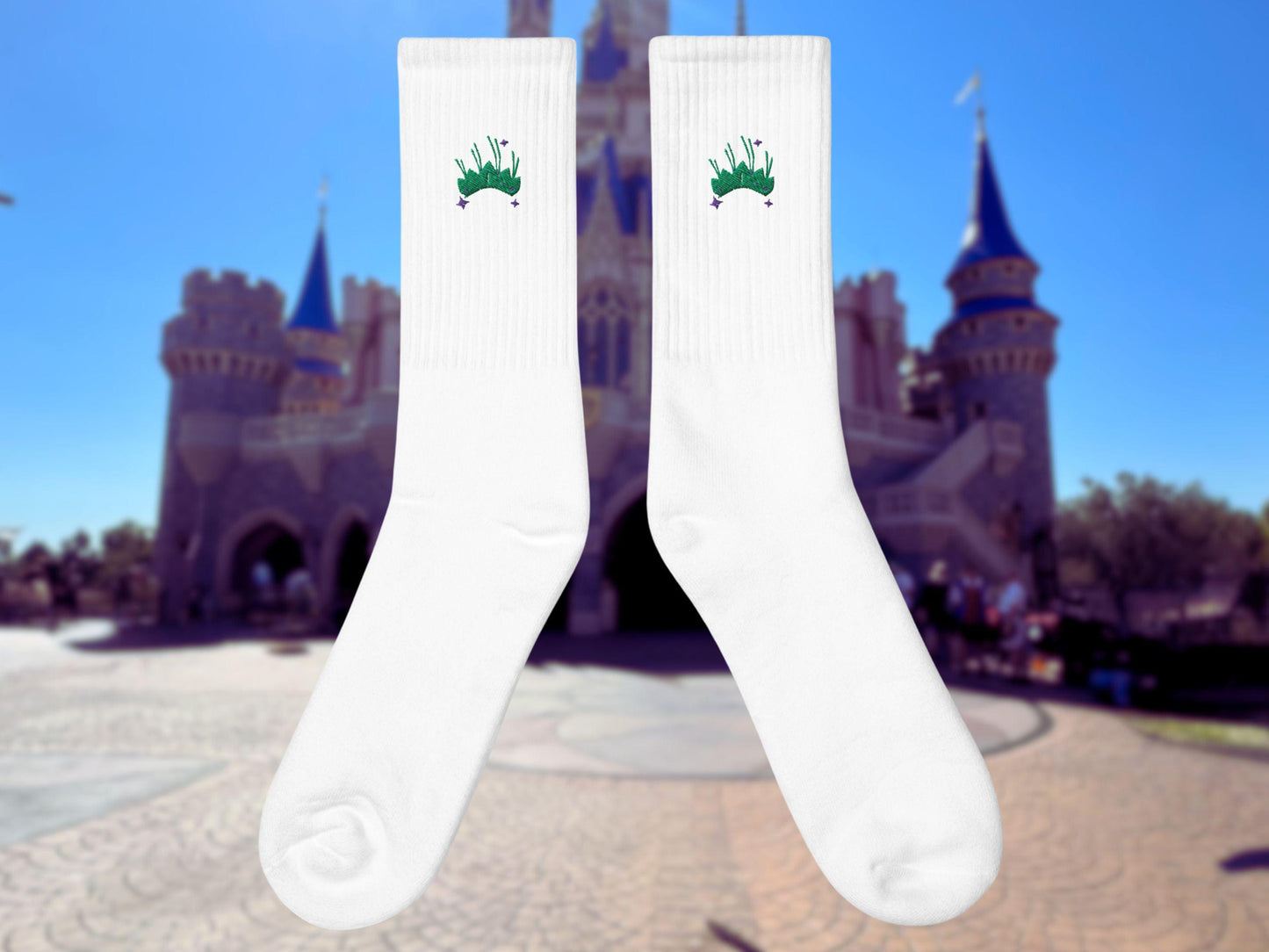 Princess and the Frog Disney Inspired Tiana Embroidered Socks
