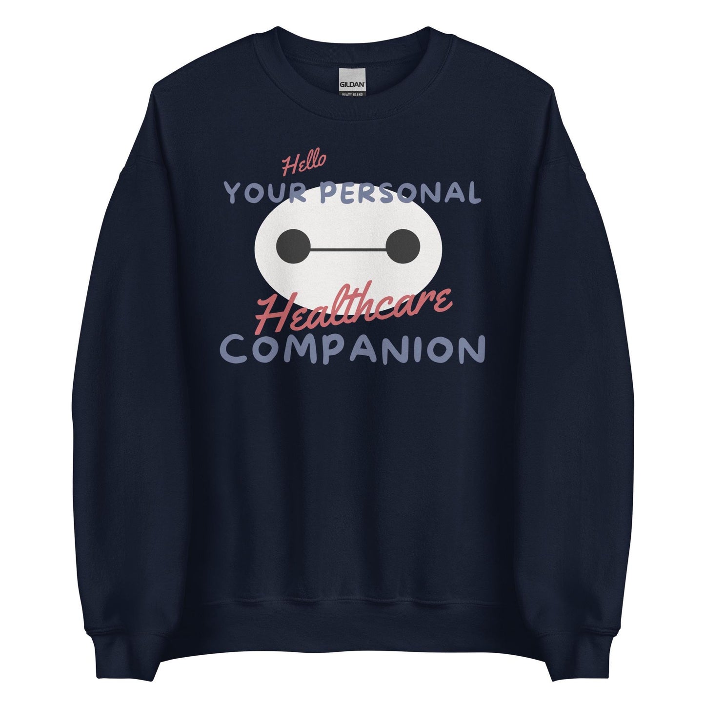 Baymax, Personal Healthcare Companion, Theme Park Sweatshirt, Unisex Crew Neck, Disneyland Shirt