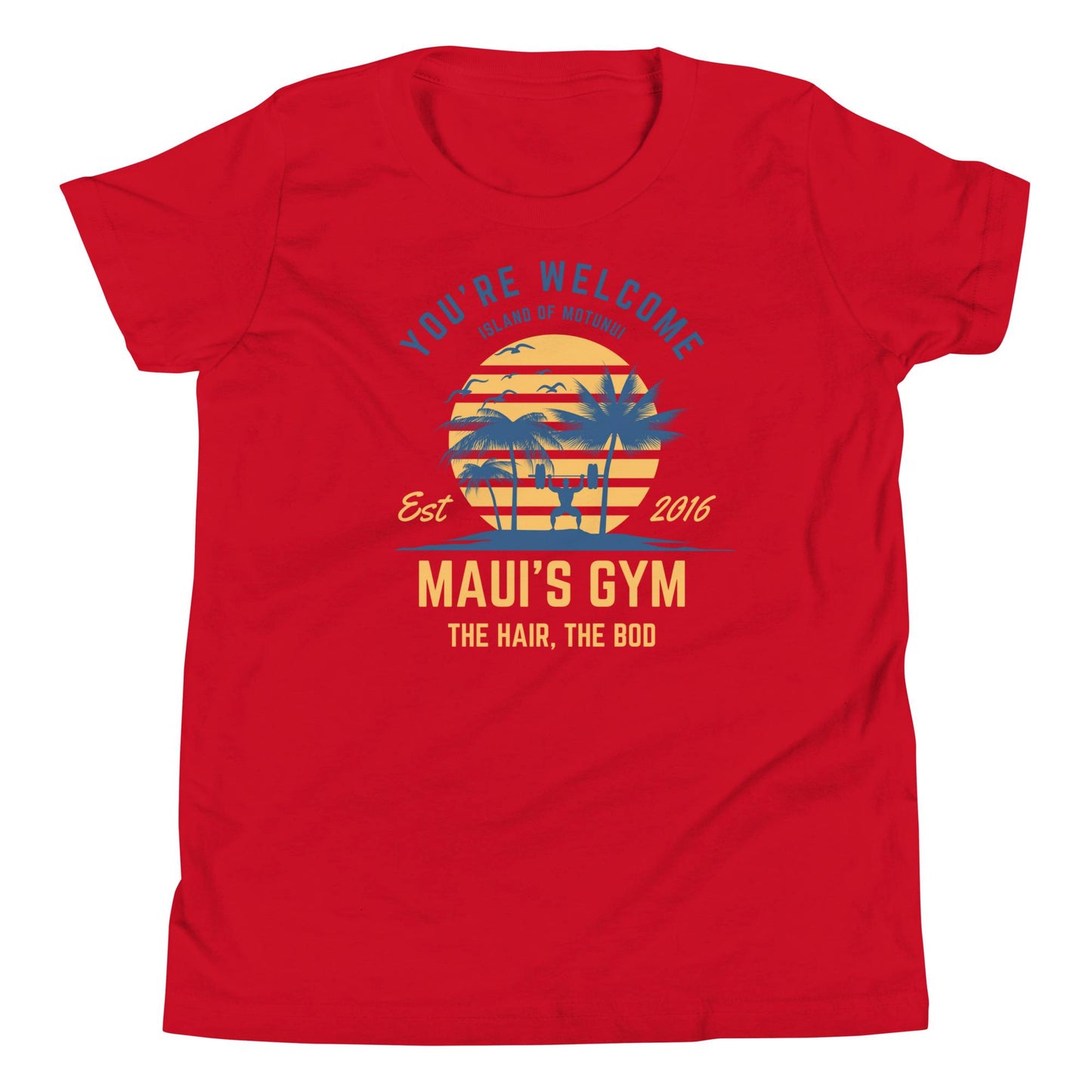 Maui's Gym Youth T-Shirt, Subtle Theme Park Shirt, Disney Family Shirts