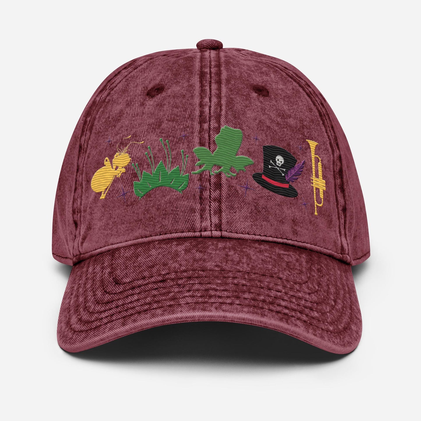 Tiana Inspired Vintage Hat, Embroidered Cotton Twill, Princess and the Frog Icon