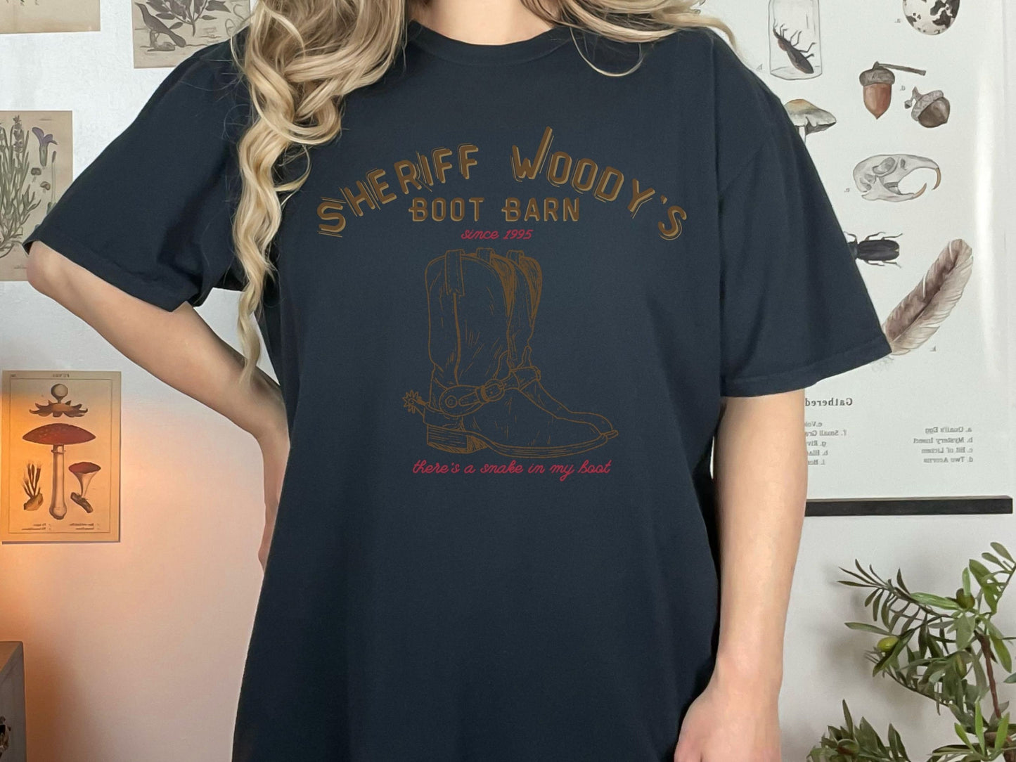 Sheriff Woody Boot Barn Comfort Colors T-Shirt, Disney Family Tee
