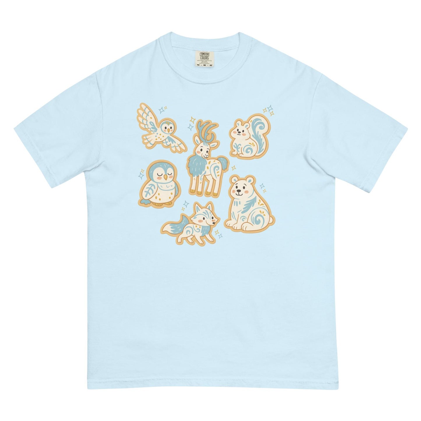 Merry Menagerie Animal Kingdom Holiday Shirt, Sugar Cookie Animals Comfort Colors Tee