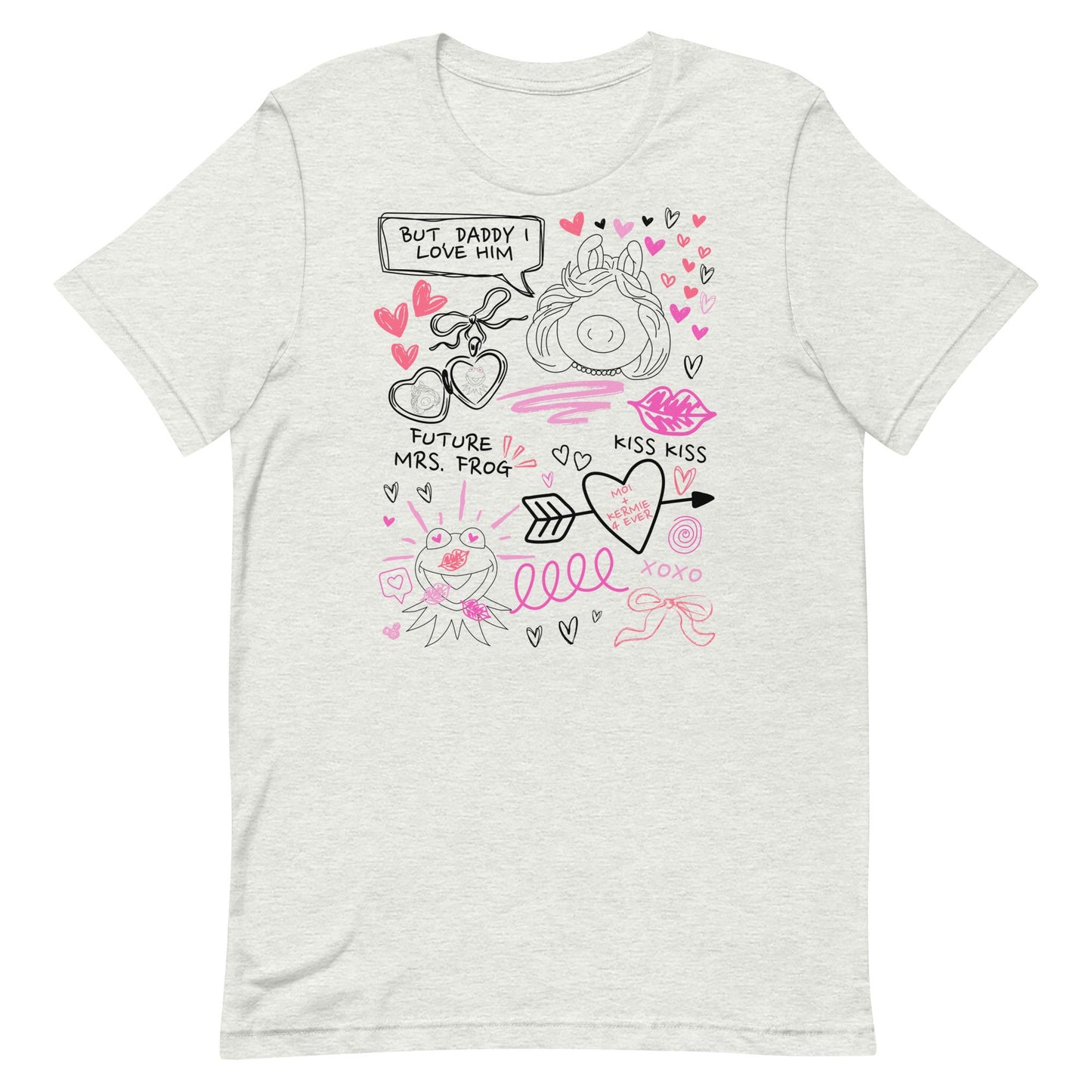 Miss Piggy & Kermit Doodle Sketch Shirt, Subtle Disney Inspired Tee