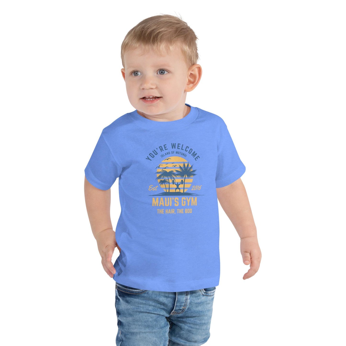 Moana Inspired Maui’s Gym Bella Canvas Toddler Short Sleeve Tee