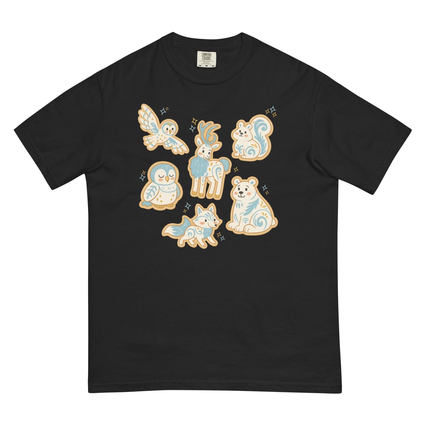 Merry Menagerie Animal Kingdom Holiday Shirt, Sugar Cookie Animals Comfort Colors Tee