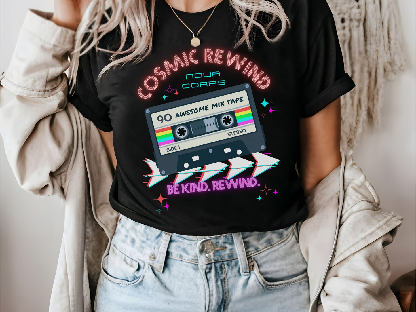 Guardians of the Galaxy Cosmic Rewind Bella Canvas T-Shirt, Subtle Disney Family Shirt