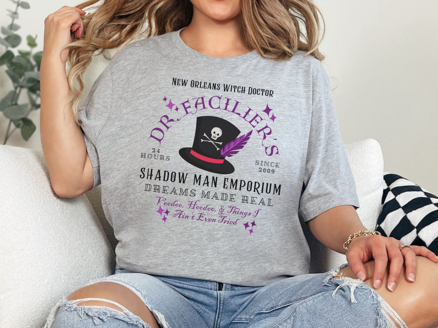 Dr. Facilier Bella Canvas T-Shirt, Shadow Man Emporium, Disney Family Shirt
