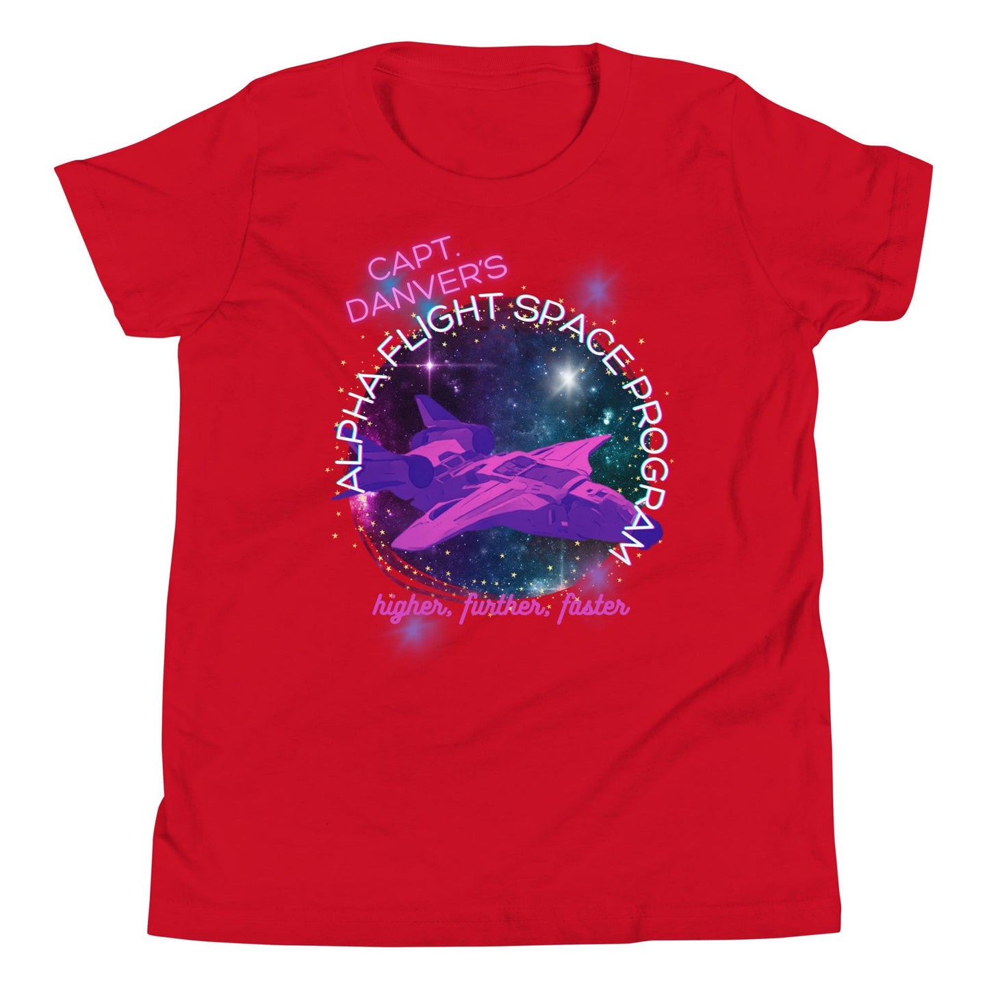 Captain Marvel Alpha Flight Bella Canvas Youth T-Shirt