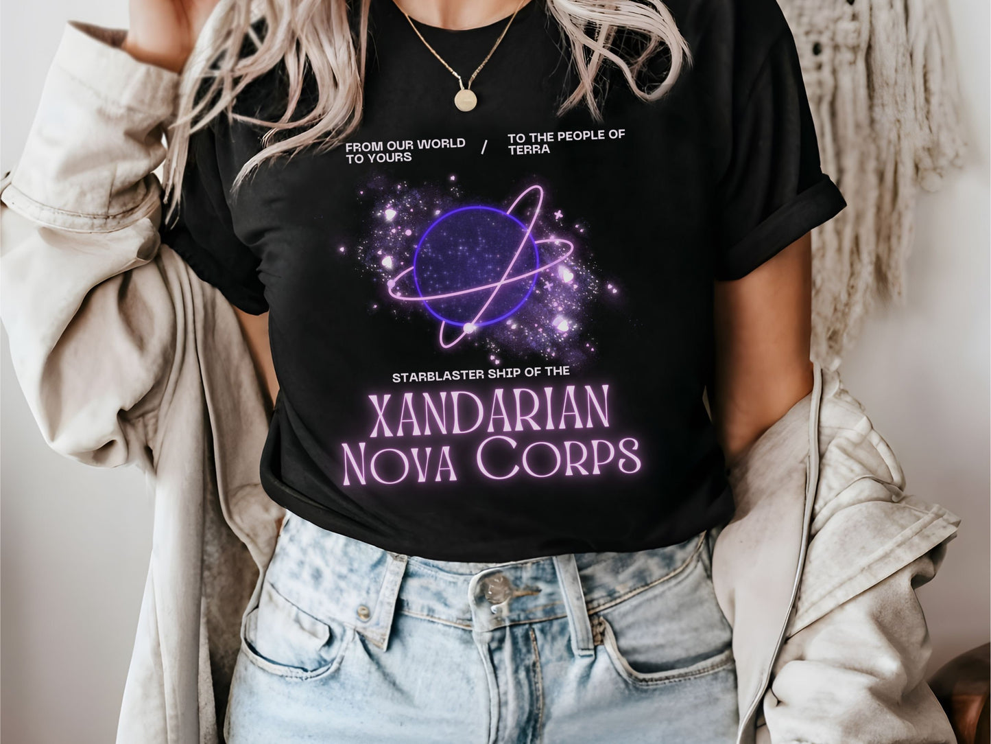 Nova Corps Cosmic Rewind T-Shirt: Bella Canvas Guardians Family Shirt