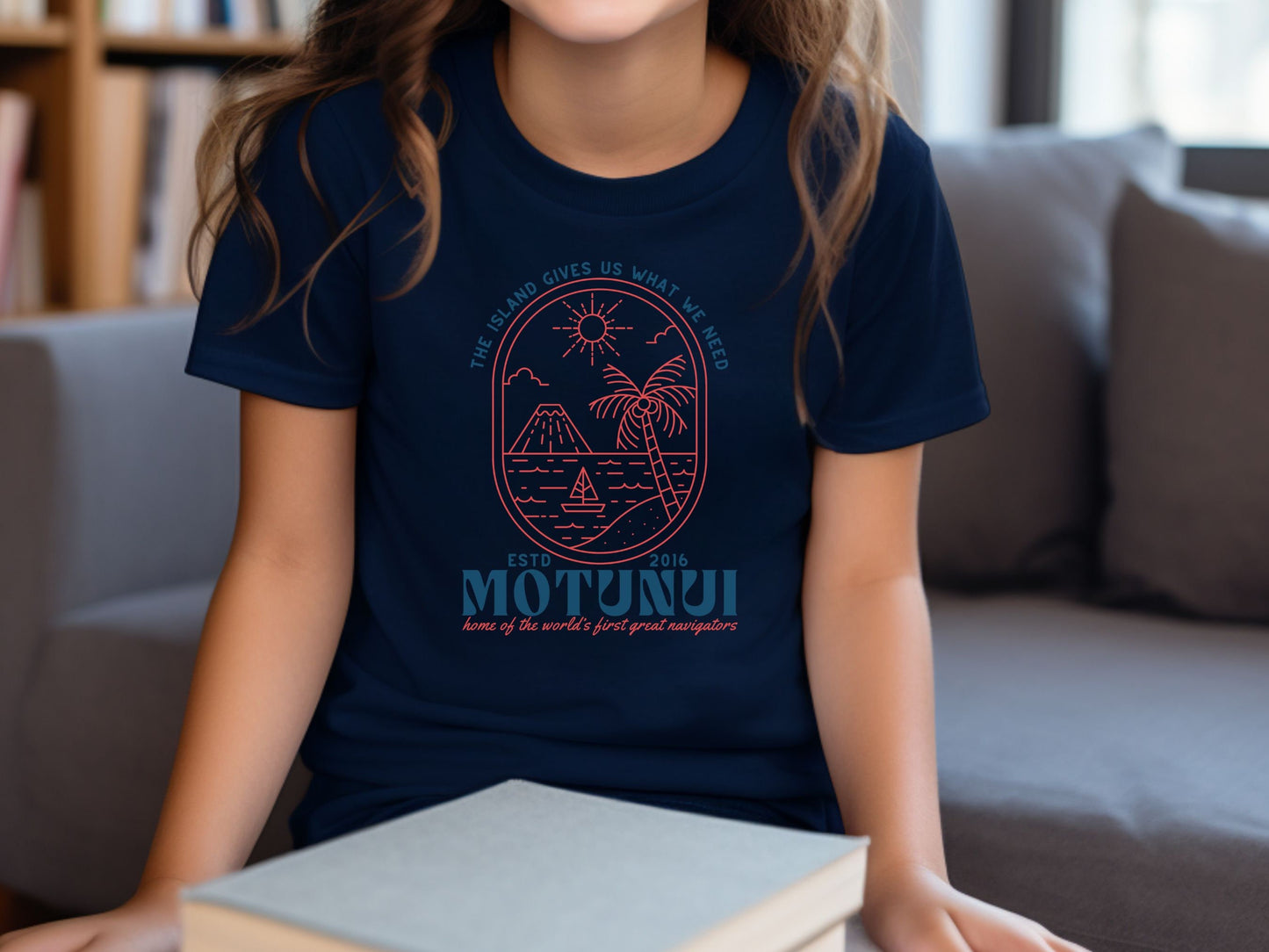 Motunui Moana Youth Shirt, Bella Canvas Family Tees