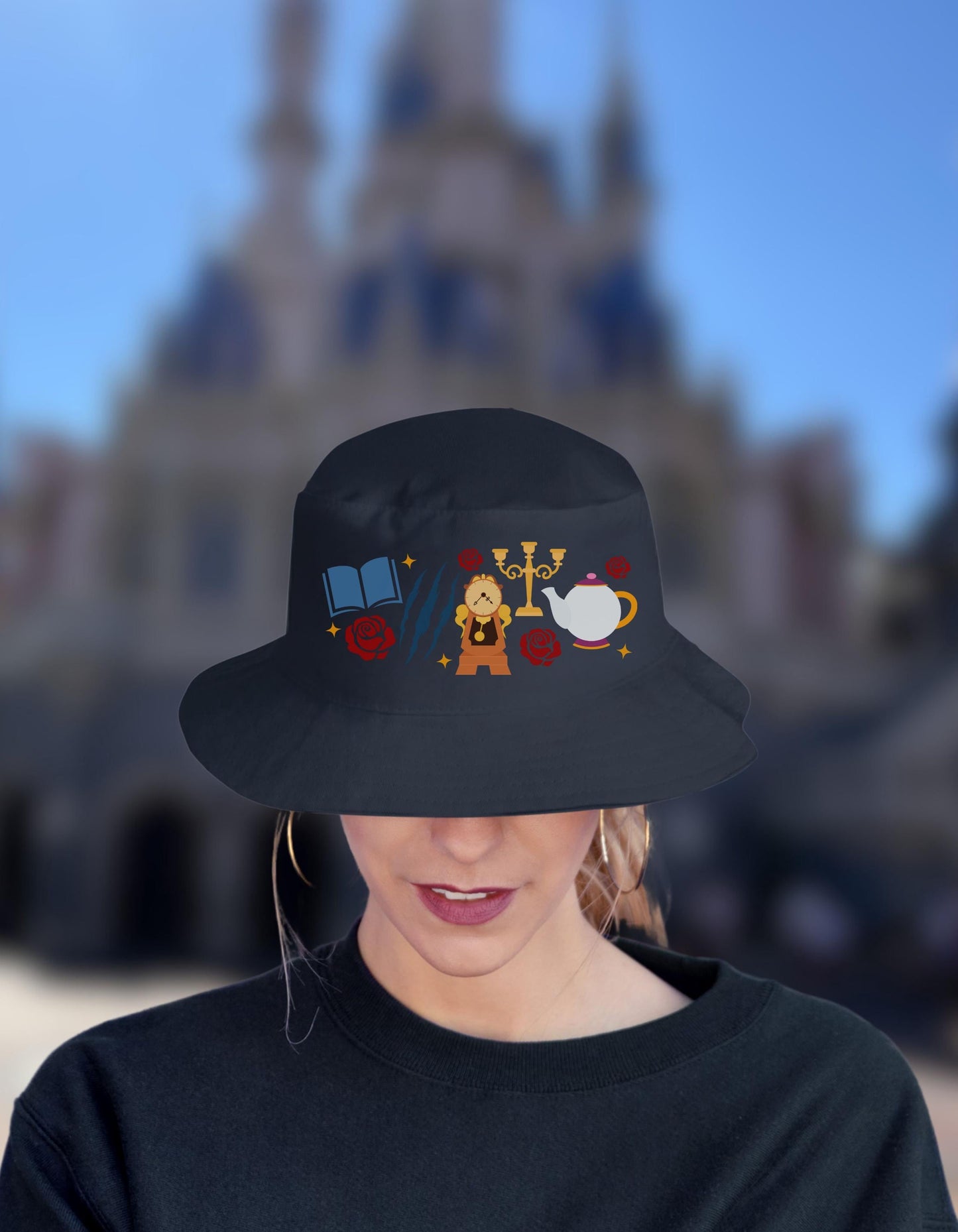 Beauty and the Beast Bucket Hat, Disney Belle Icon, Cotton Twill