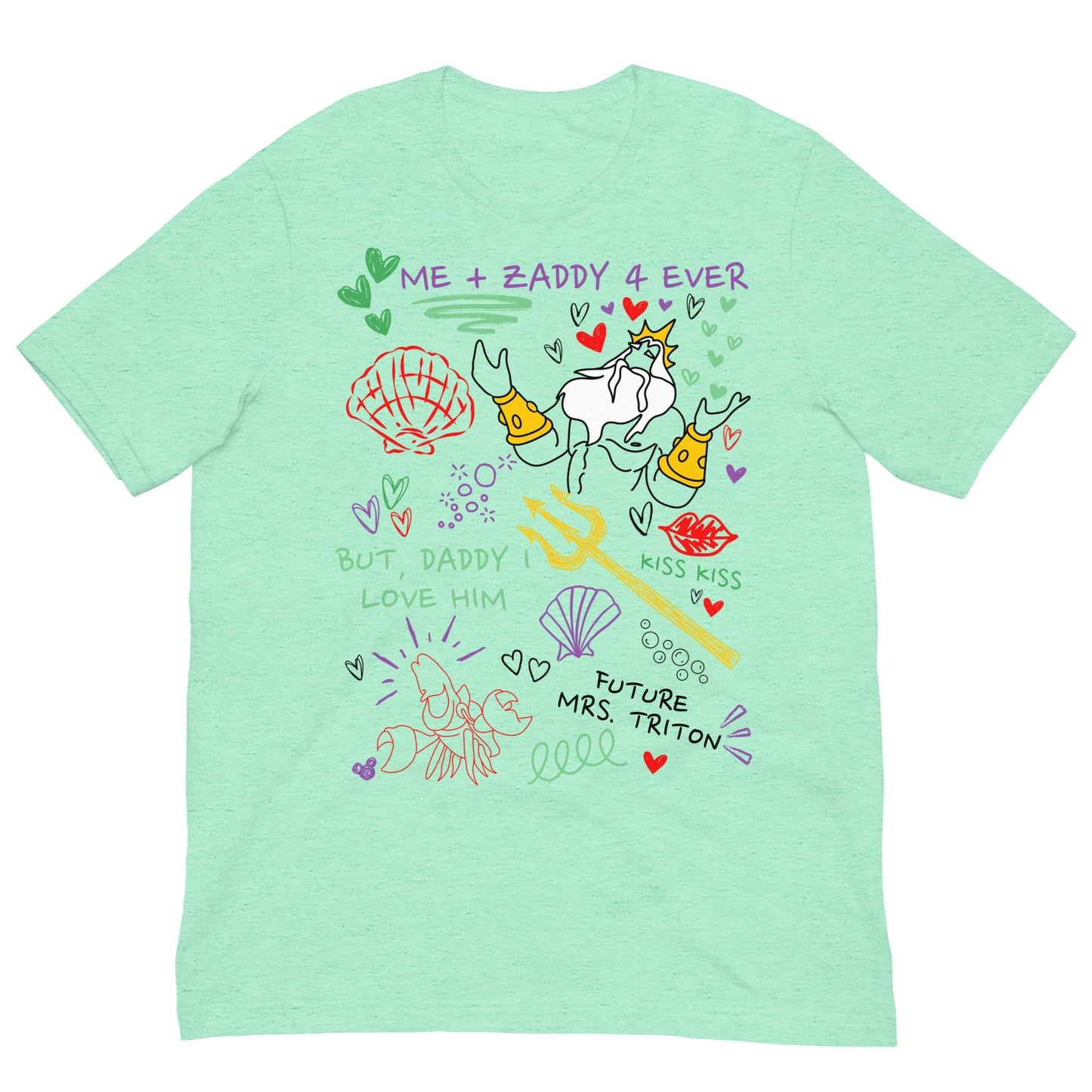 King Triton Doodle Sketch Shirt: Little Mermaid Girls Trip Tee