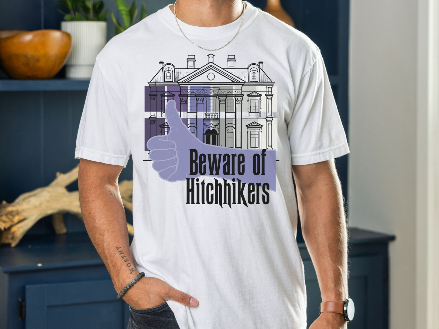Haunted Mansion Hitchhiking Ghosts Shirt, Comfort Colors Disney Group Tee