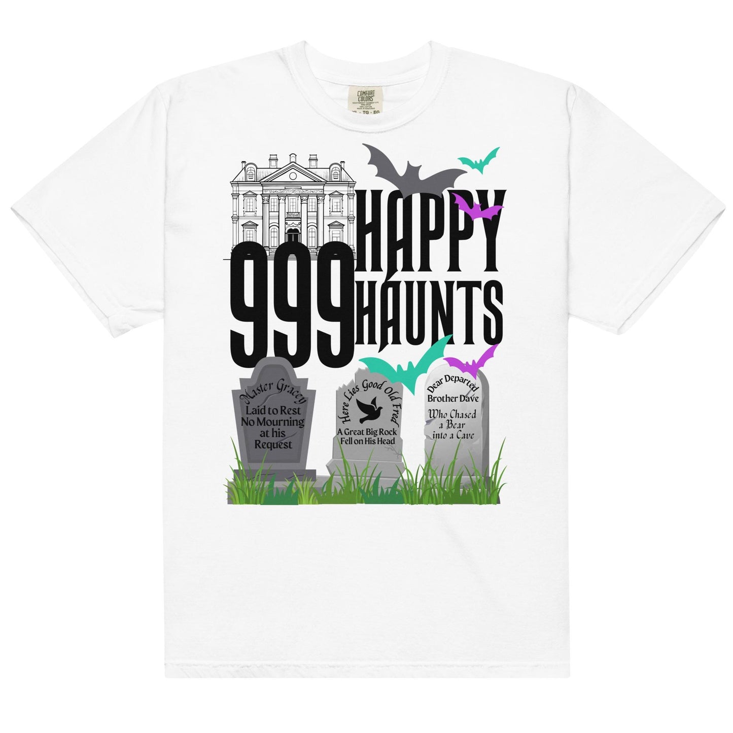 Haunted Mansion Comfort Colors Shirt, 999 Happy Haunts, Disney Adult Tee