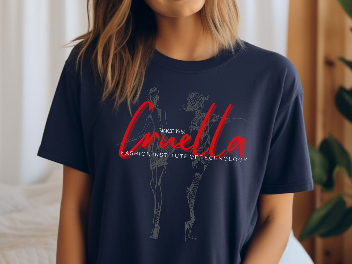 Cruella Fashion Institute Bella Canvas T-Shirt, Subtle Disney Villain Tee
