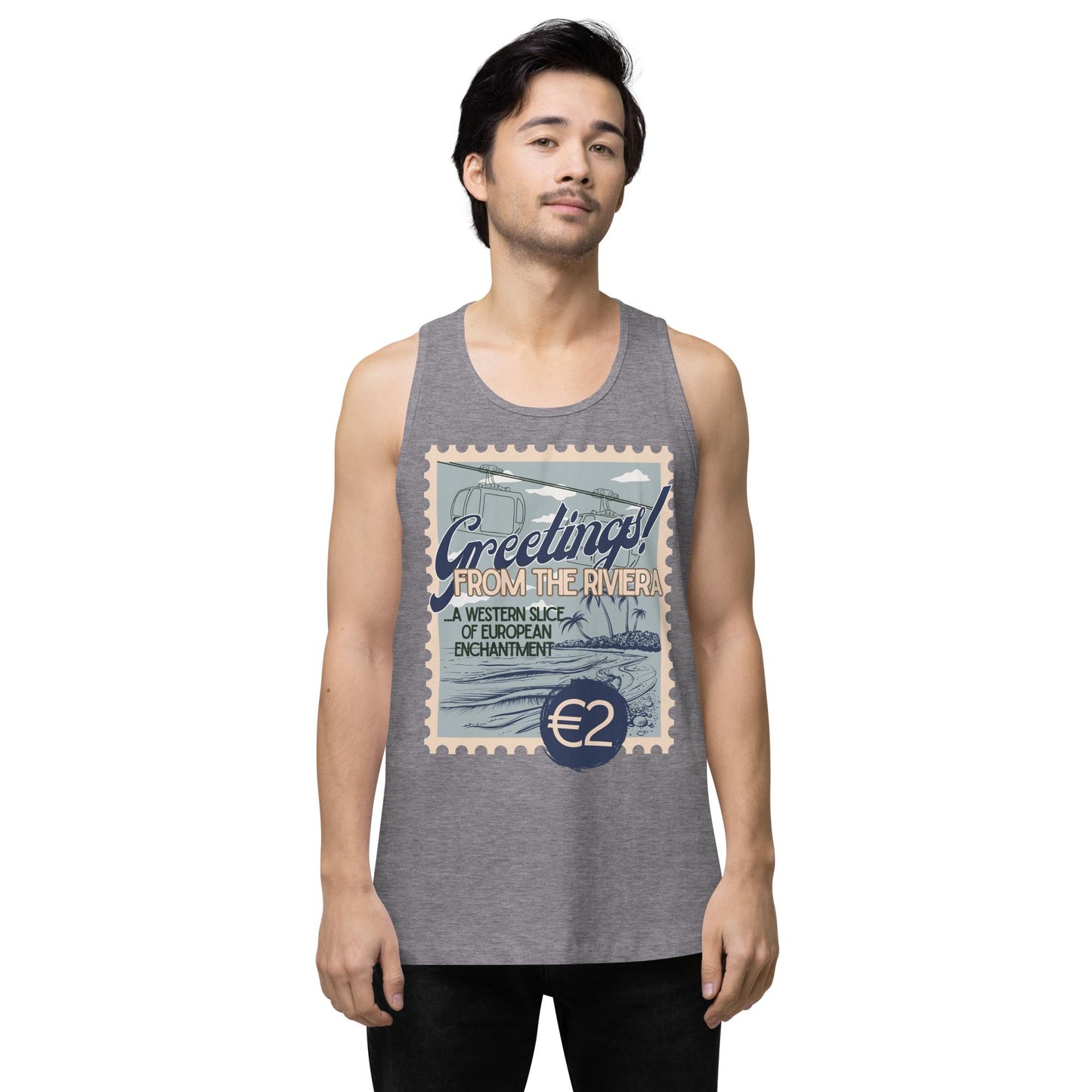 Riviera Greetings Tank Top, Subtle Disney Dad Shirt