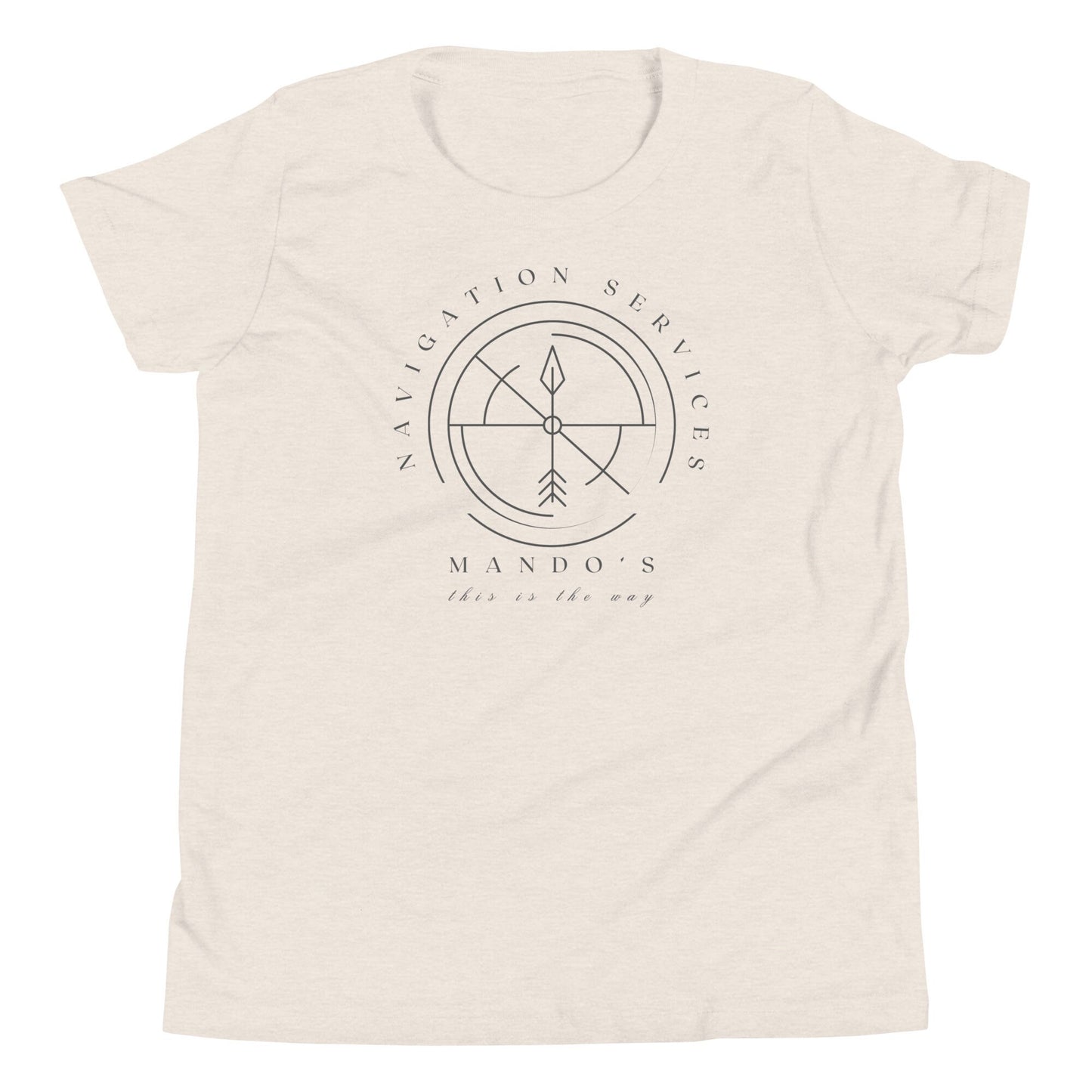 Mando's Navigation Services Youth T-Shirt, Subtle Disney Family Matching Shirt