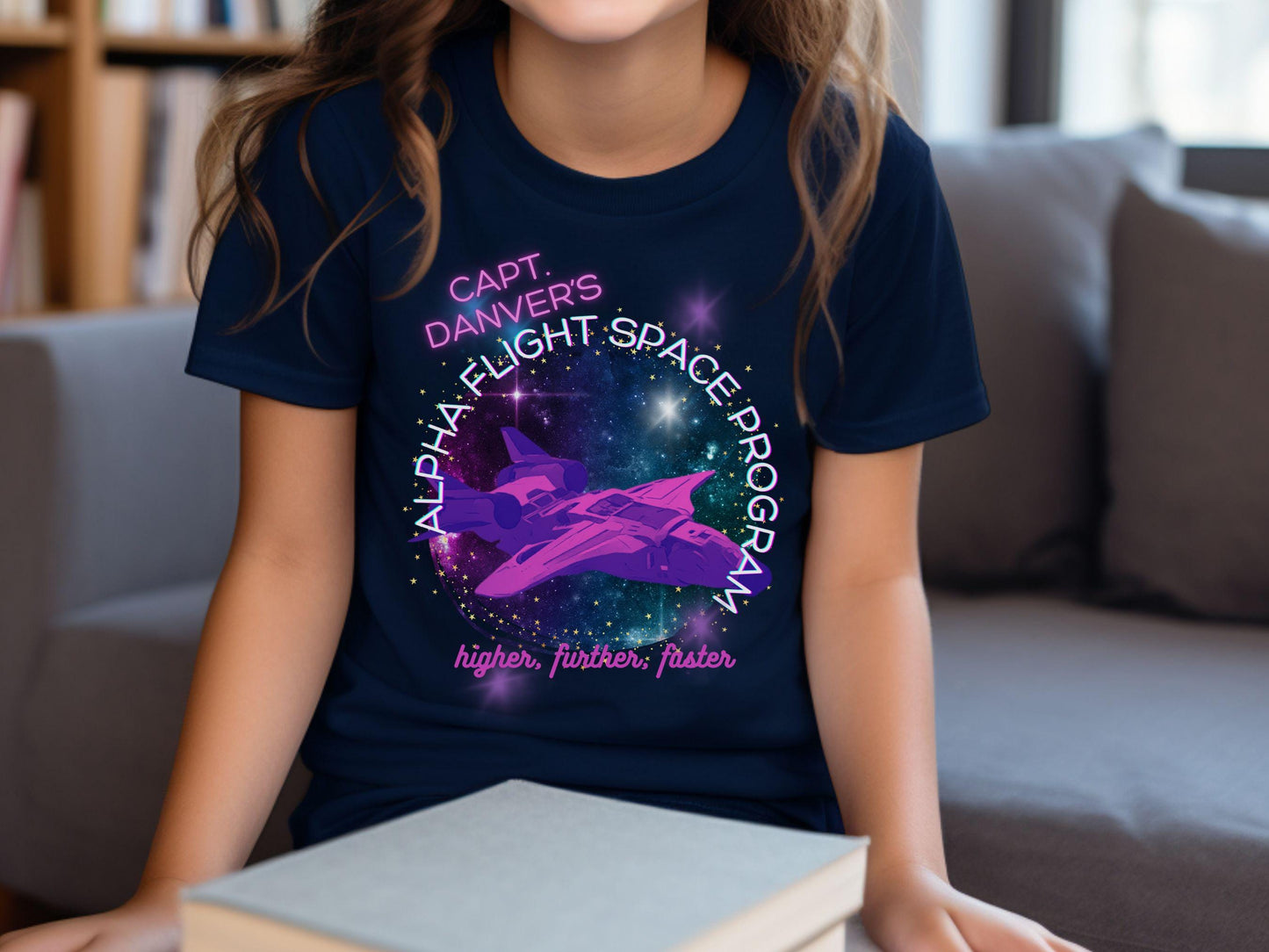 Captain Marvel Alpha Flight Bella Canvas Youth T-Shirt