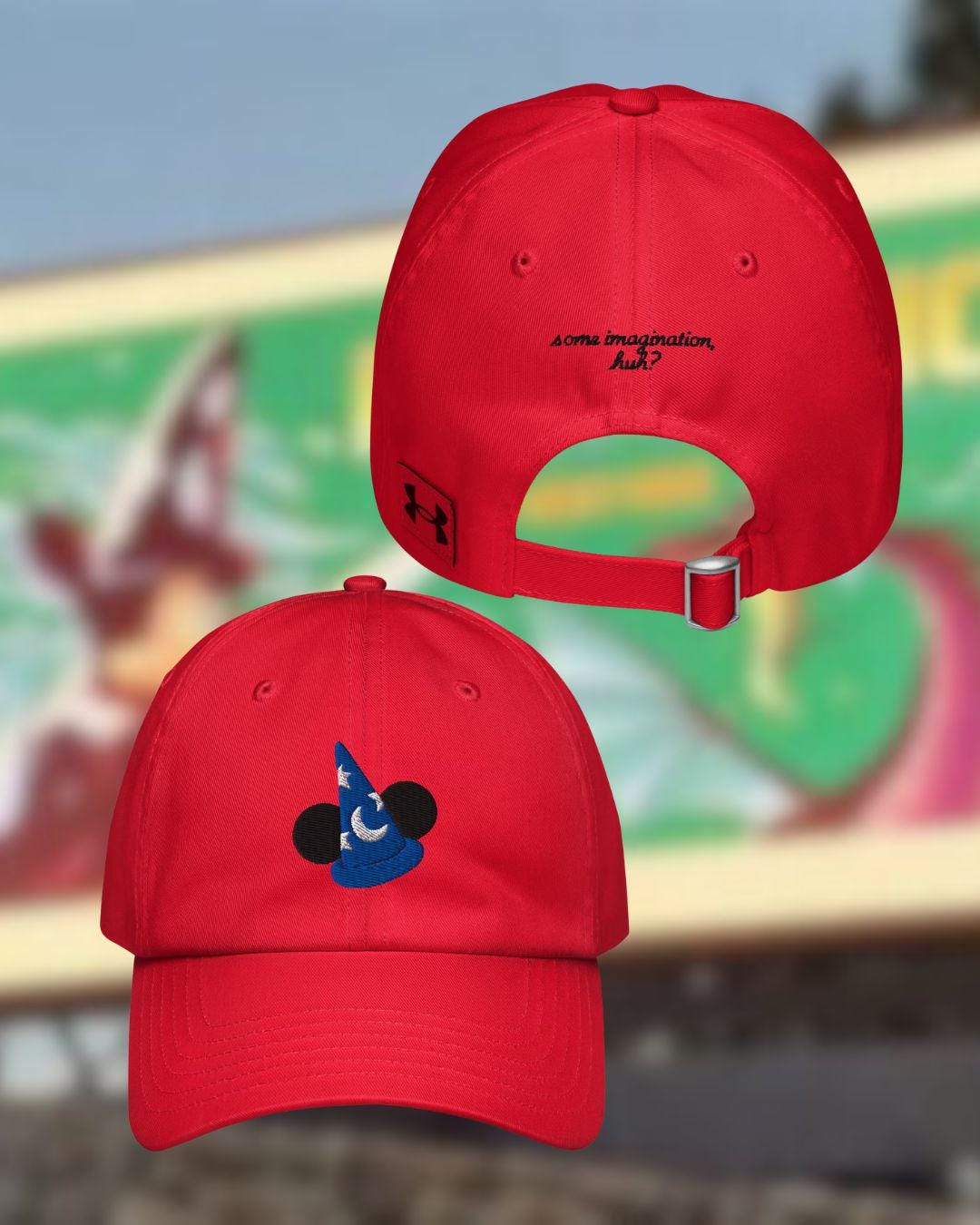 Fantasmic Some Imagination, Huh Embroidered Under Armour® Hat, Subtle Sorcerer Mickey Hat