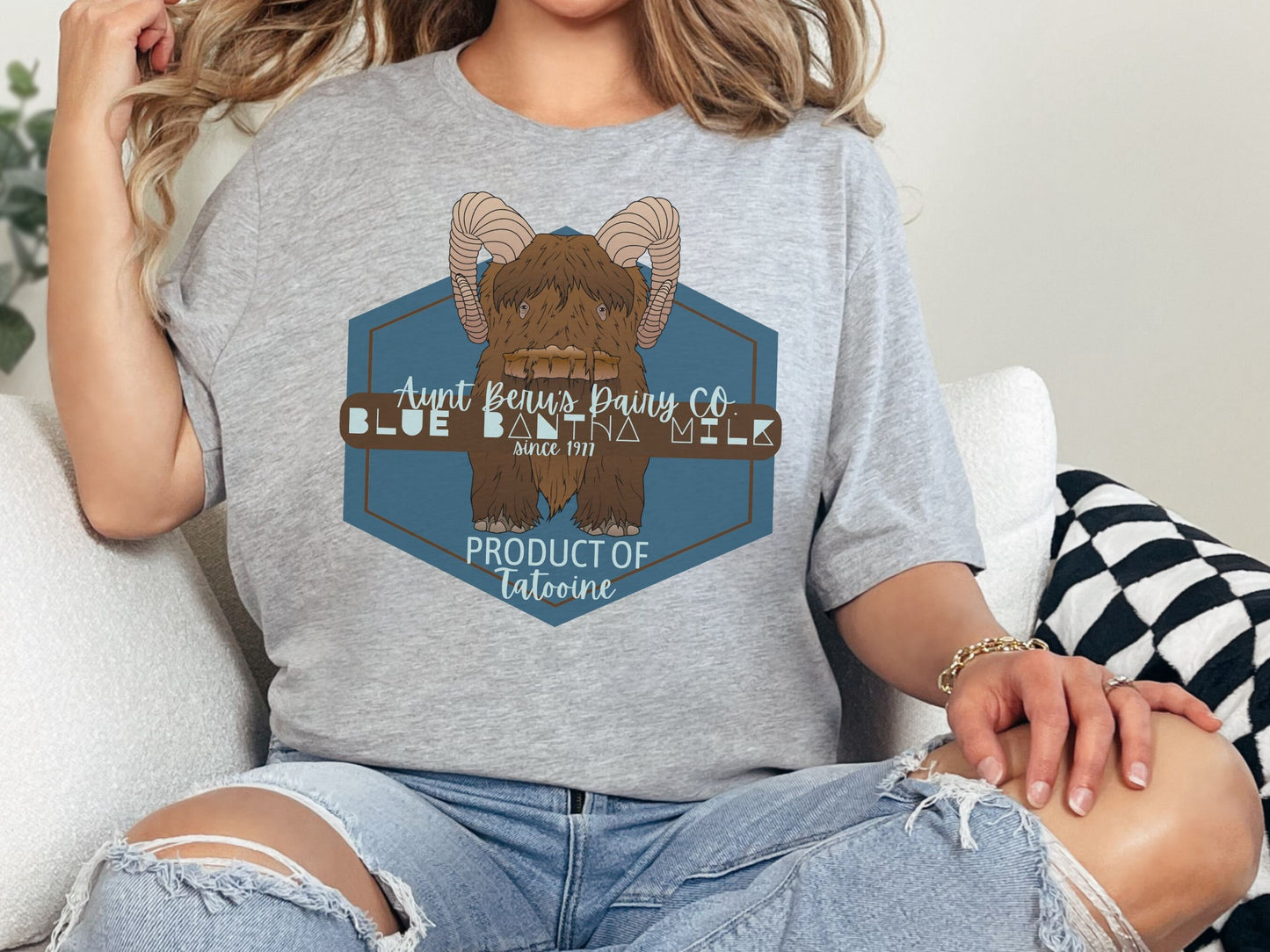 Blue Milk Bantha T-Shirt, Subtle Star Wars Disney Family Tee