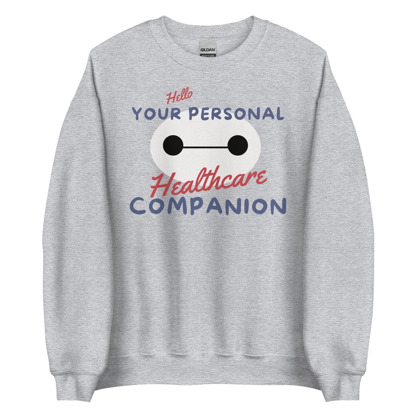 Baymax, Personal Healthcare Companion, Theme Park Sweatshirt, Unisex Crew Neck, Disneyland Shirt
