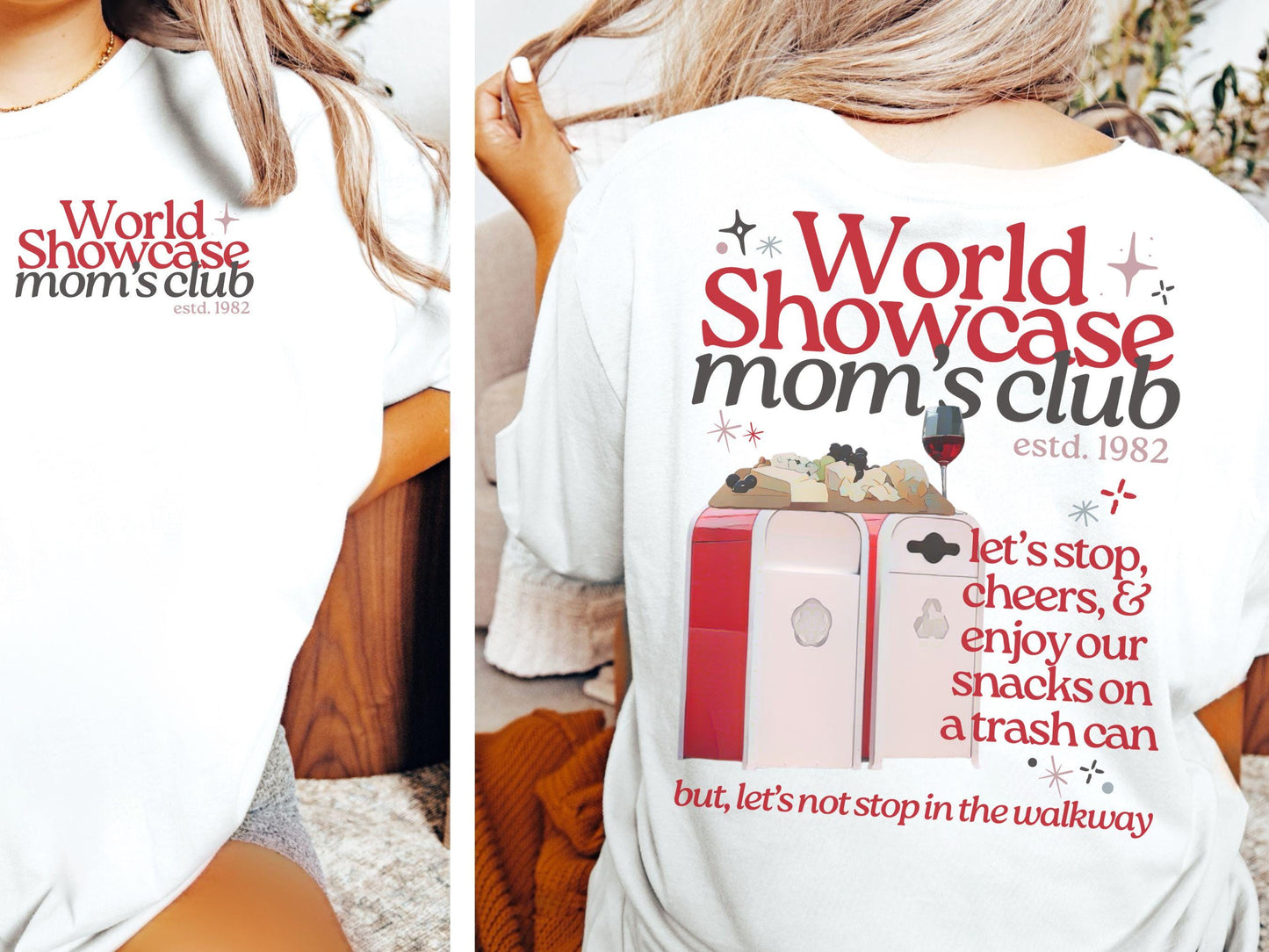 EPCOT Mom's Club Bella Canvas T-Shirt: World Showcase Design