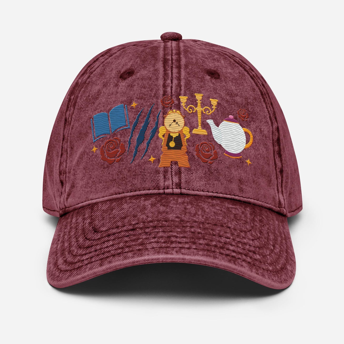 Beauty and the Beast Embroidered Icon Hat, Disney Belle Princess Baseball Cap