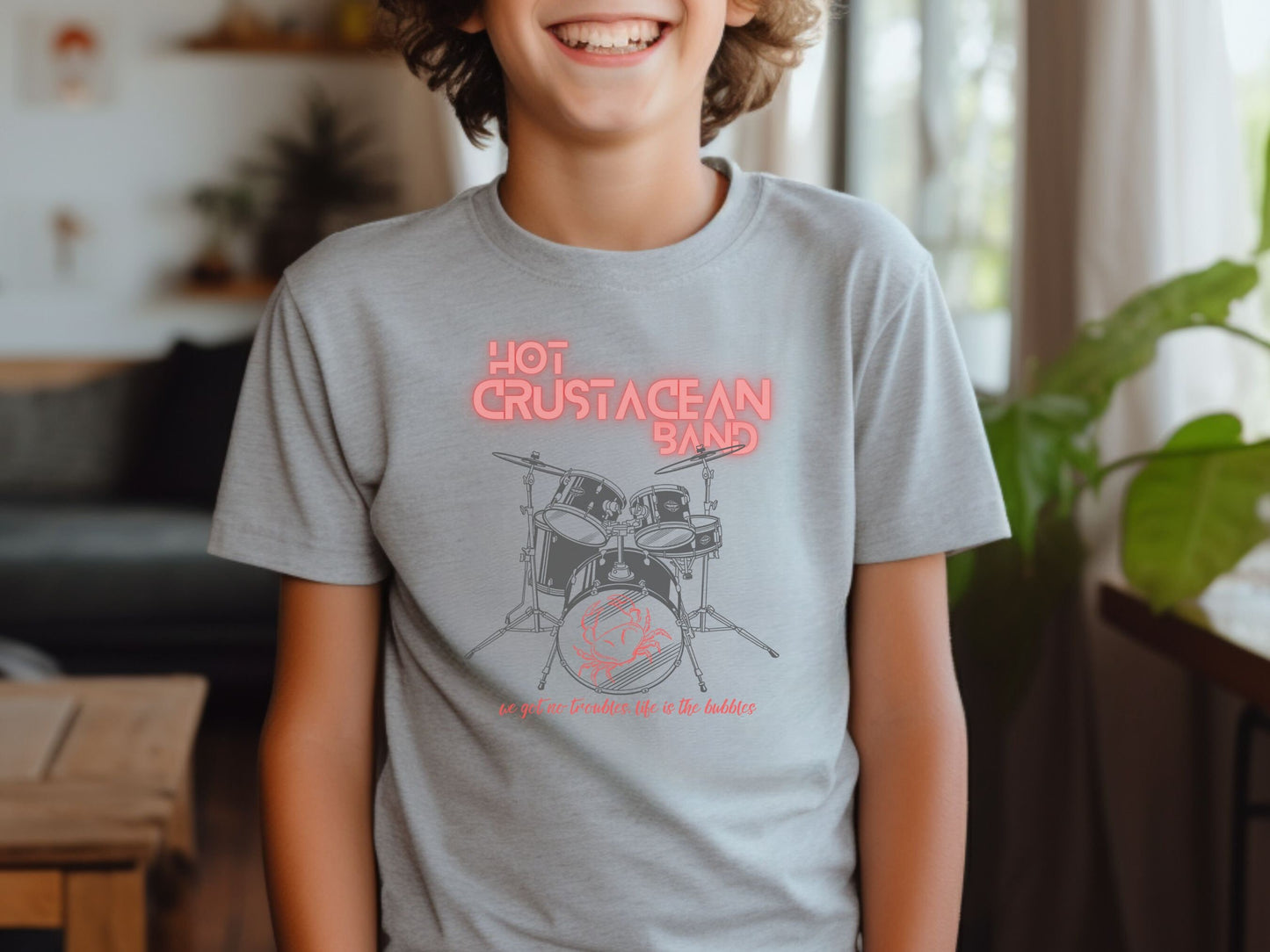 Hot Crustacean Band Youth T-Shirt, Subtle Disney Family Matching Shirt