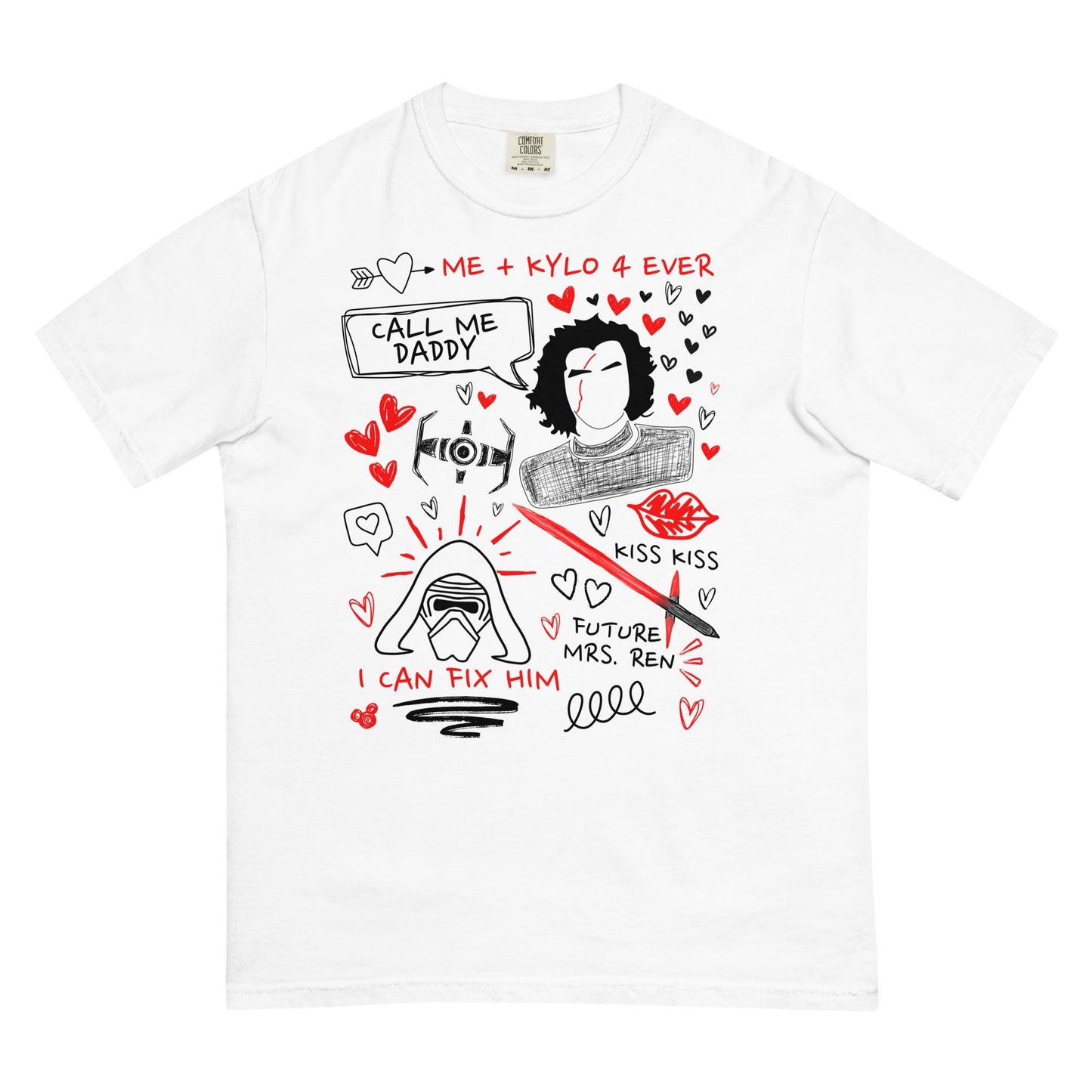 Kylo Ren Doodle Sketch Shirt: Star Wars Fan Tee