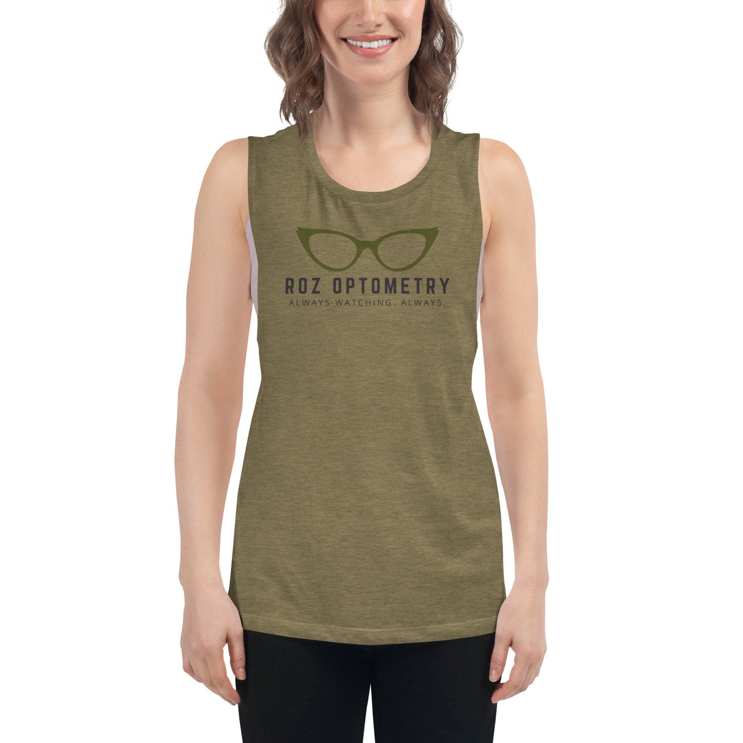 Roz Optometry Tank, Subtle Disney Pixar Shirt, Bella Canvas Muscle Tank