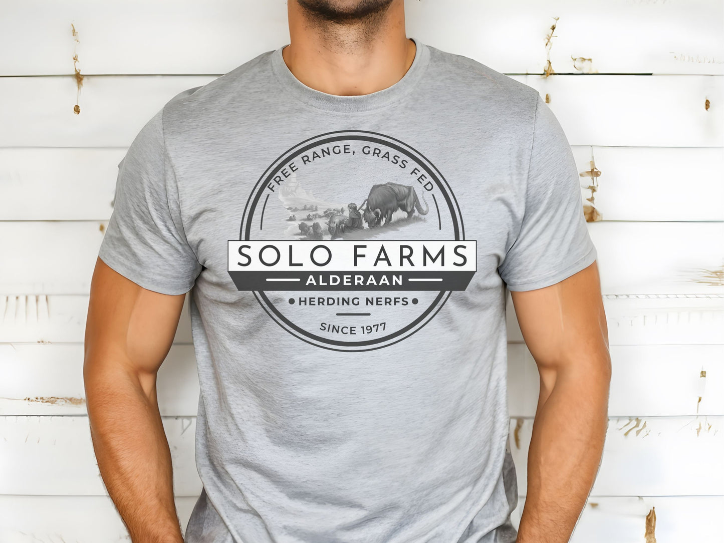 Solo Farms Nerf Herder Bella Canvas T-Shirt, Subtle Disney Family Shirt