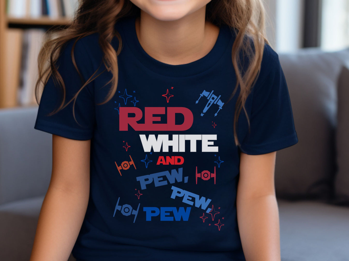 Red White and Pew Pew Disney 4th of July Youth T-Shirt