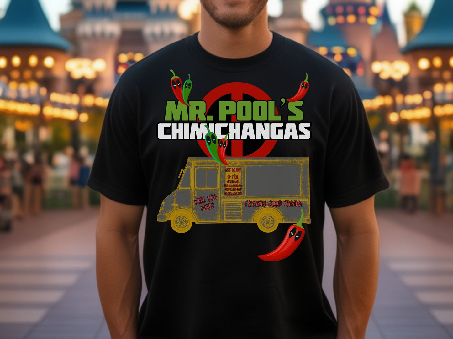 Deadpool Mr. Pool's Chimis Bella Canvas Tee, Subtle Disney Shirt
