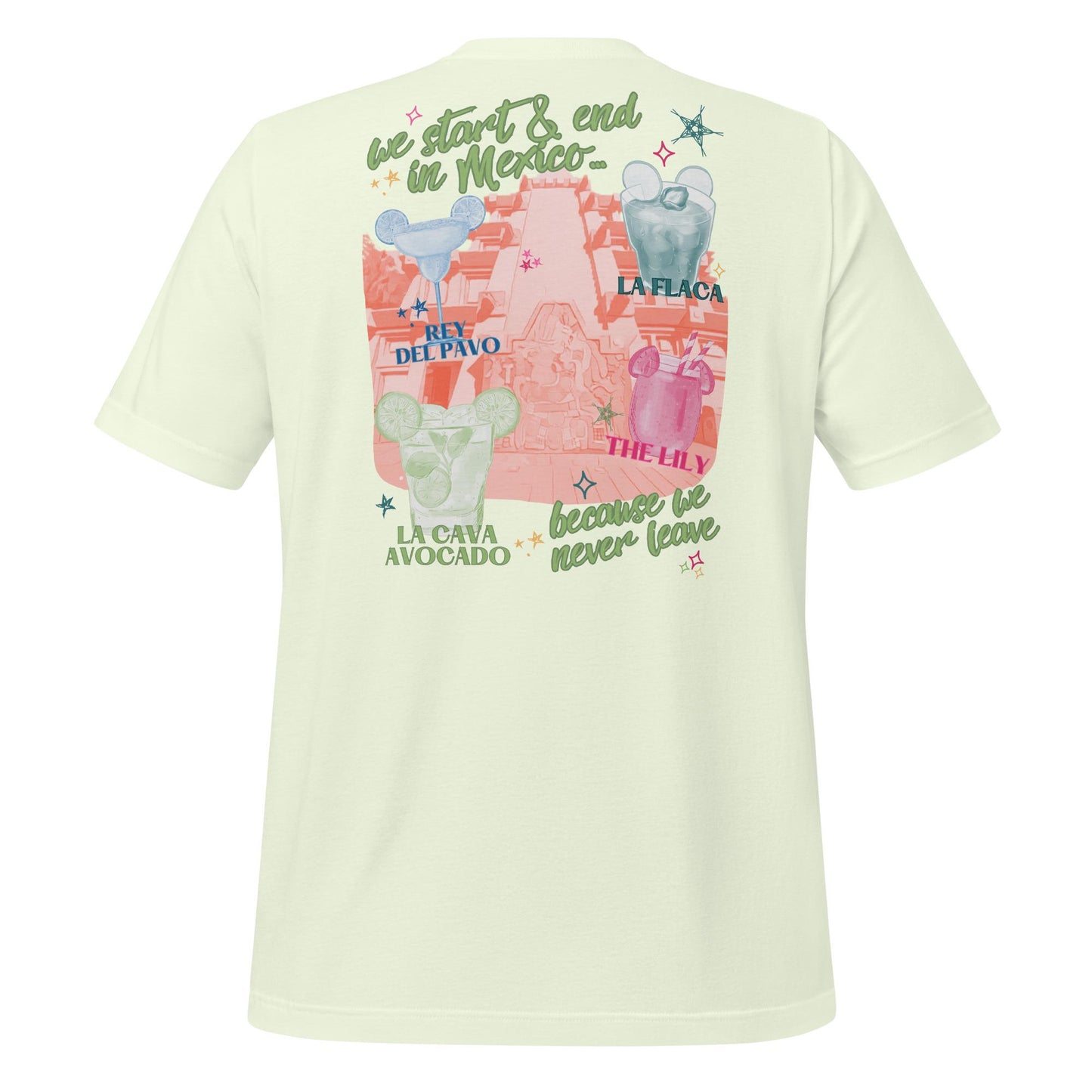 Mexico EPCOT Girls Trip Shirt: La Cava Avocado, Bella Canvas Tee