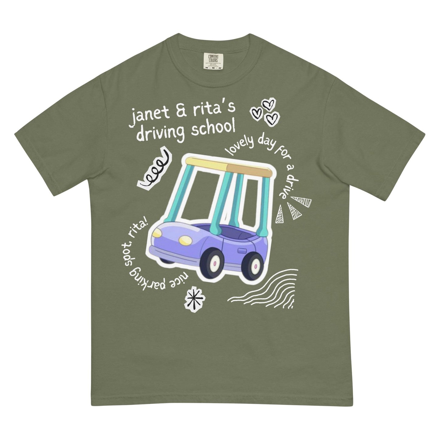 Janet and Rita's Driving School, Funny Bluey Comfort Color Shirt
