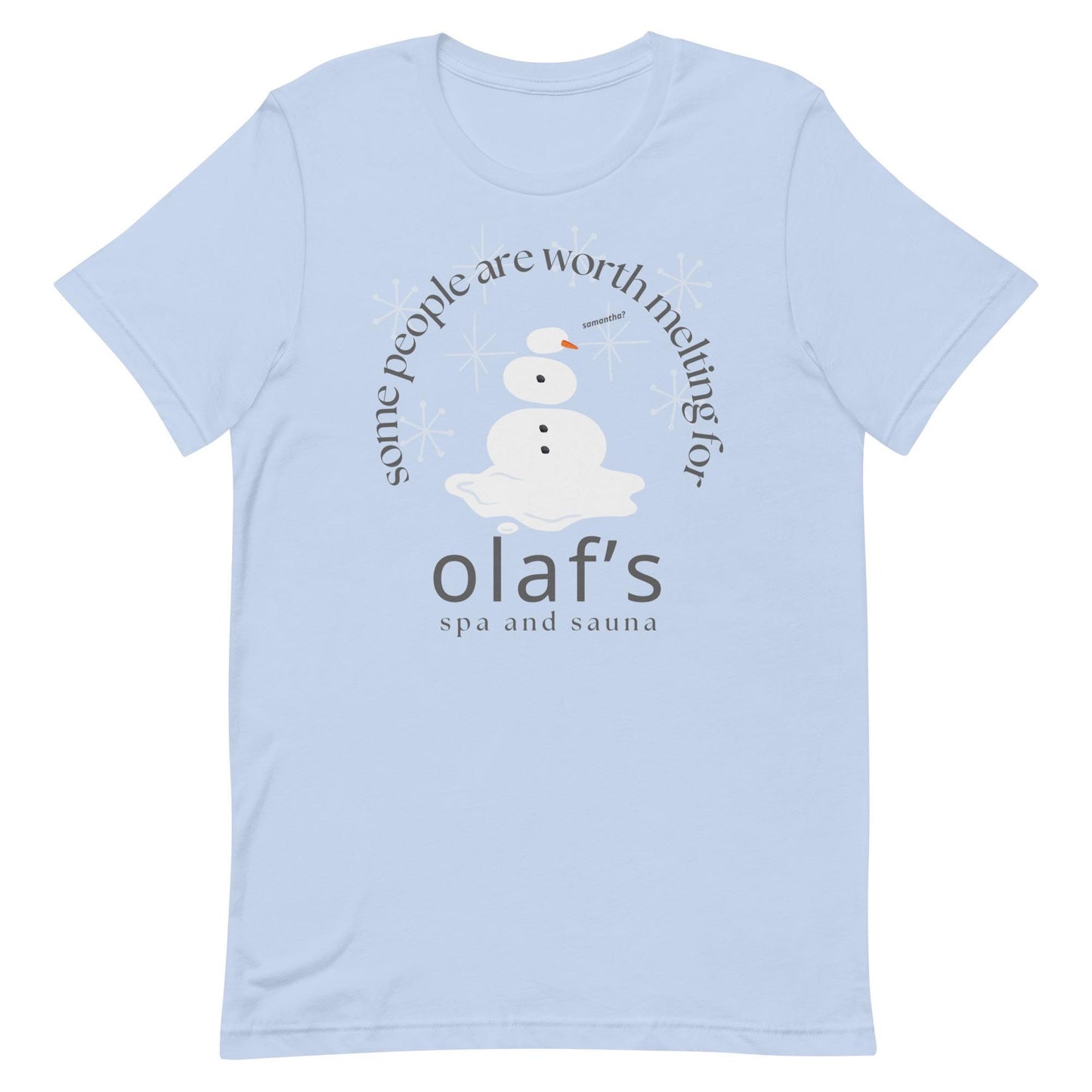 Olaf's Spa T-Shirt, Disney Frozen Inspired, Custom Vacation Shirt