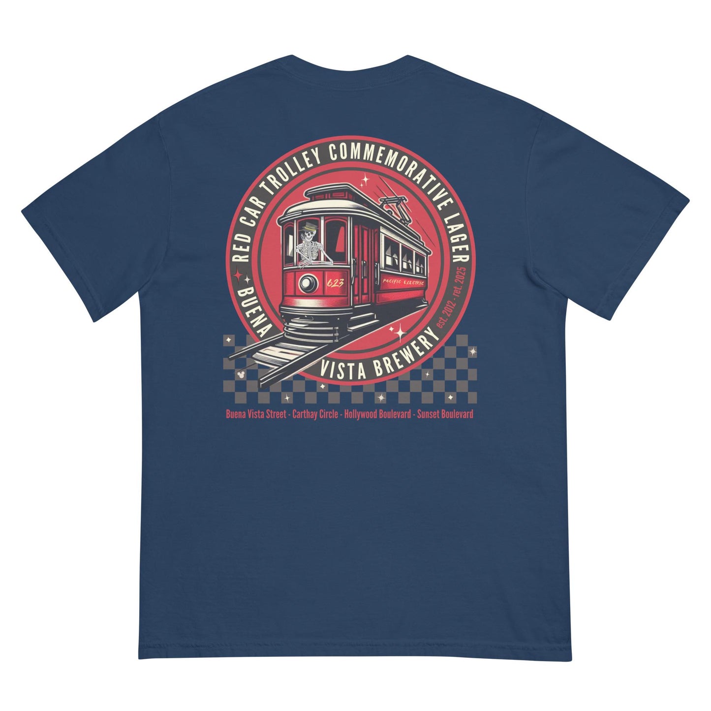 Red Car Trolley Disney Shirt, Yellow Cup Social Club Collab