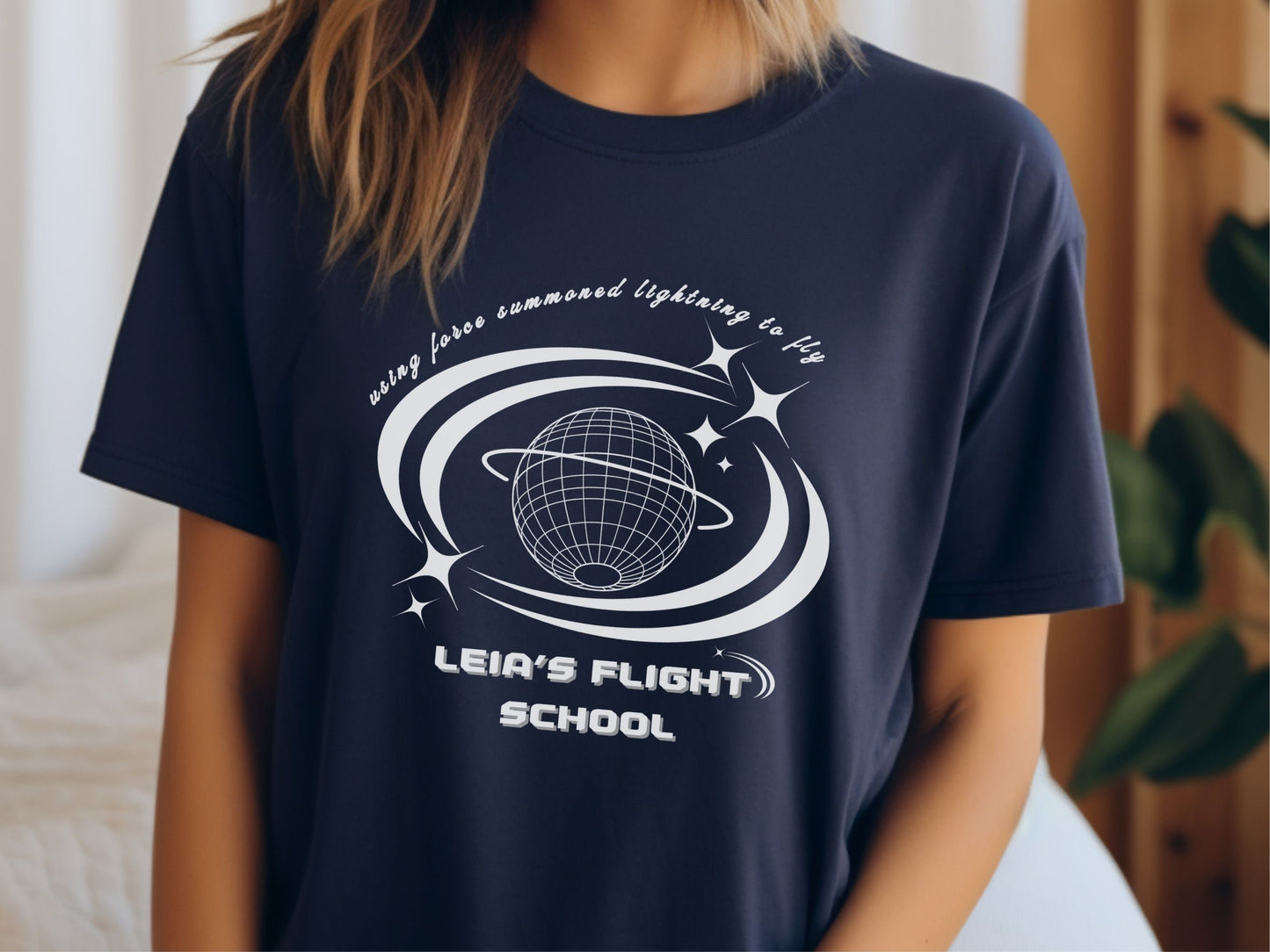 Leia's Flight School T-Shirt, Subtle Star Wars Family Matching Shirt