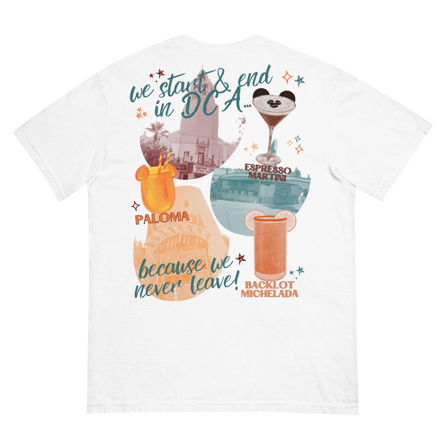 Disney California Adventure Cocktail Club Comfort Colors Shirt