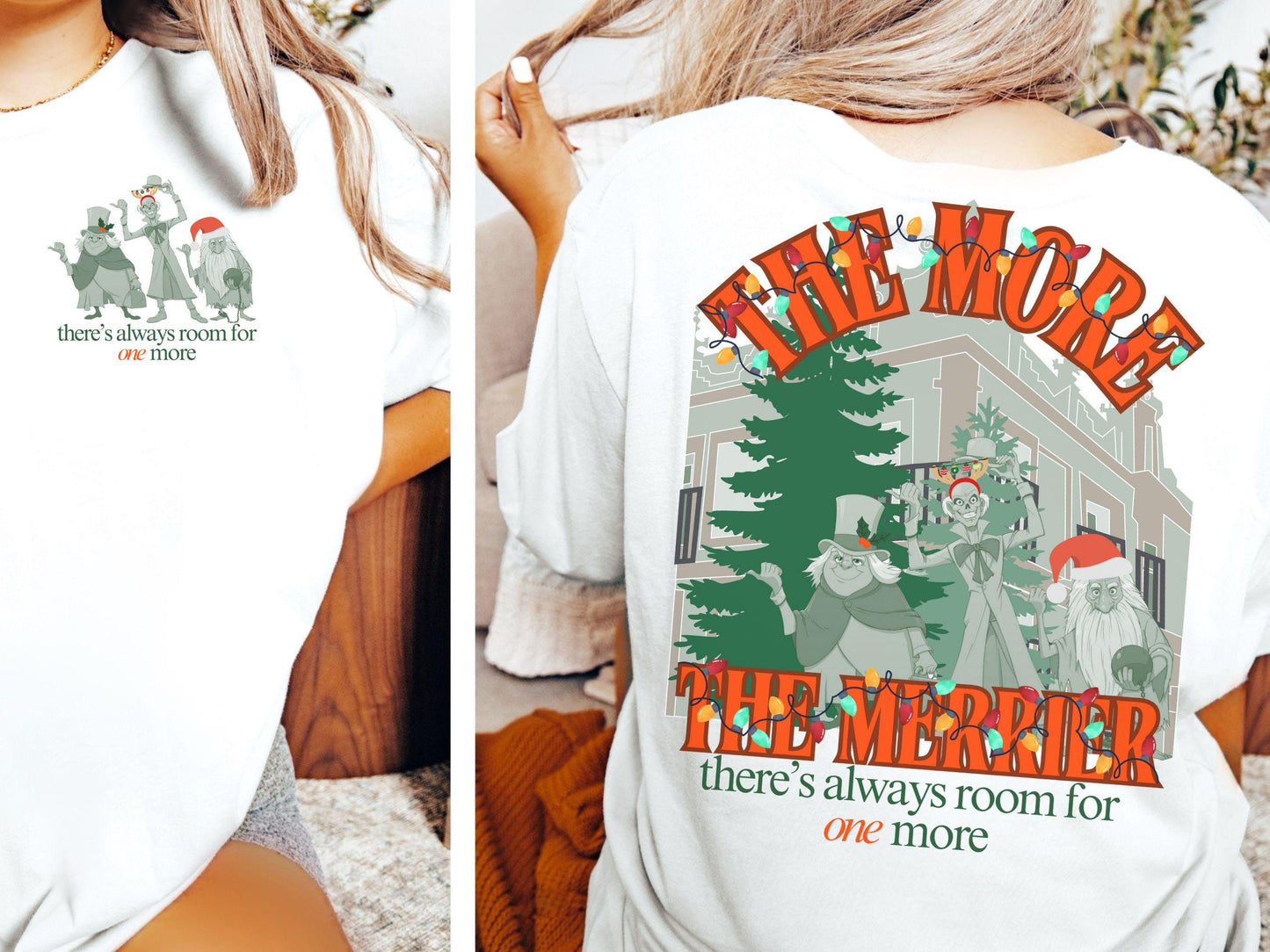 Haunted Mansion Christmas T-Shirt: Hitchhiking Ghosts Holiday Tee