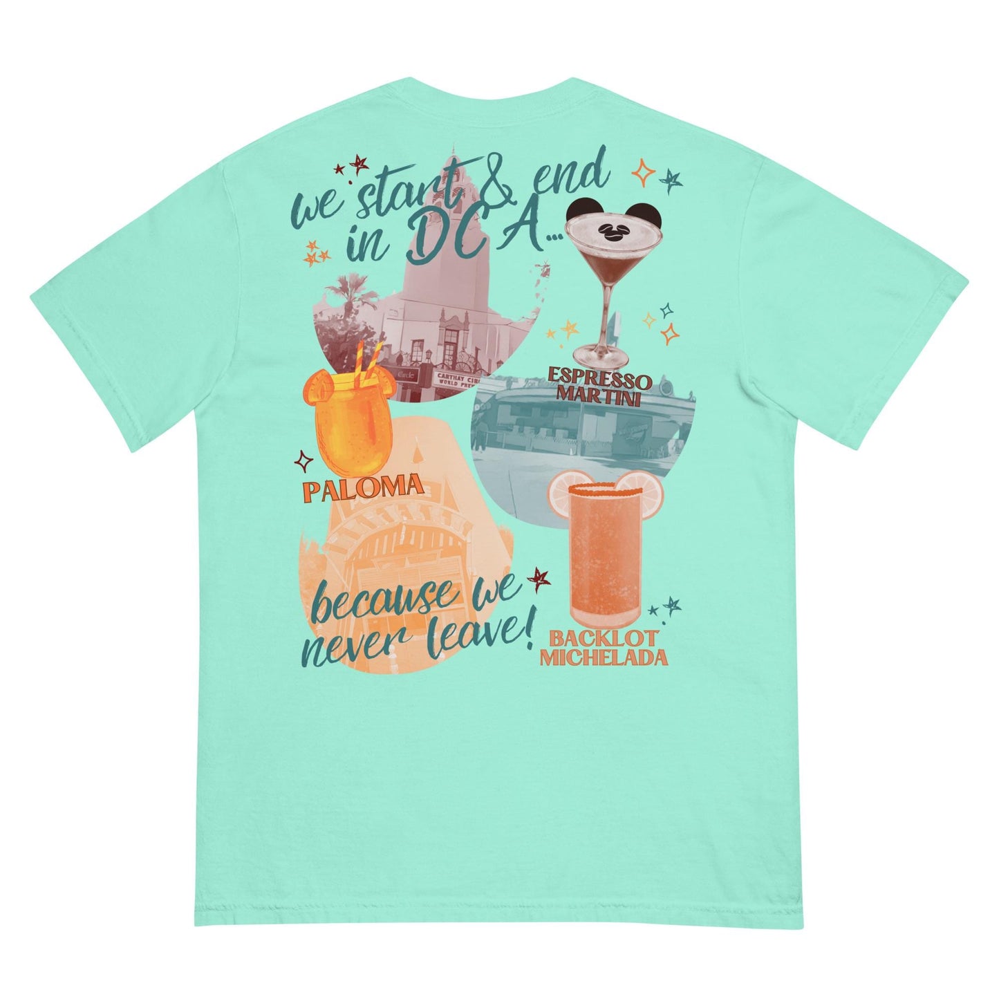 Disney California Adventure Cocktail Club Comfort Colors Shirt