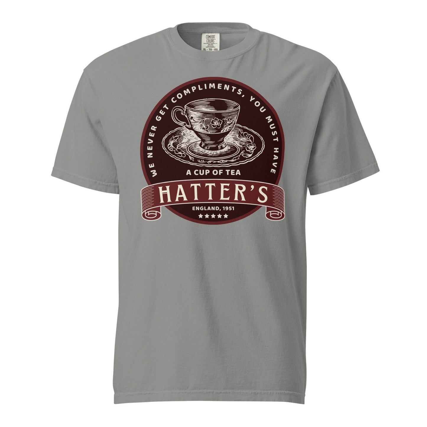 Hatter's Tea Shop Disney Tee, Comfort Colors Garment Dyed Heavyweight T-Shirt