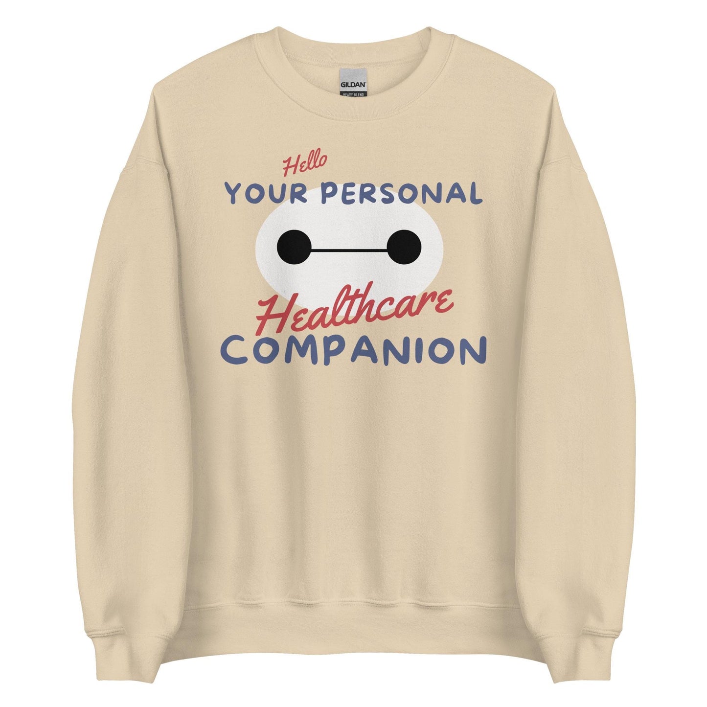 Baymax, Personal Healthcare Companion, Theme Park Sweatshirt, Unisex Crew Neck, Disneyland Shirt