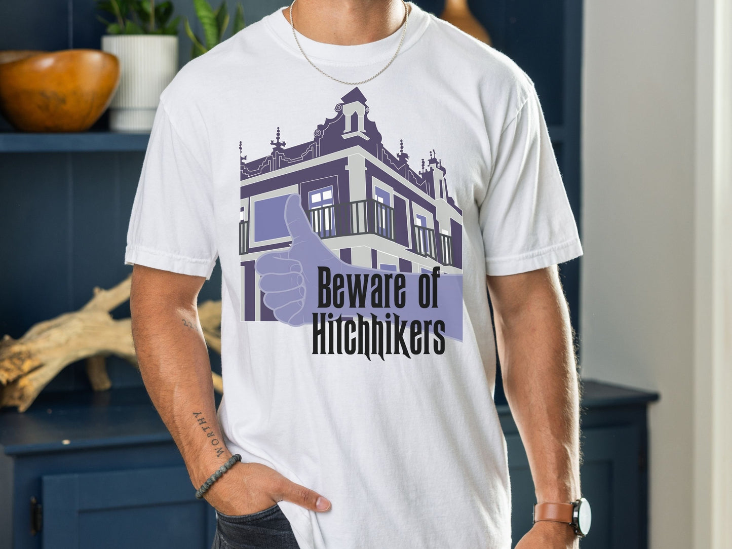 Hitchhiking Ghosts Tee, Haunted Mansion Comfort Colors Shirt