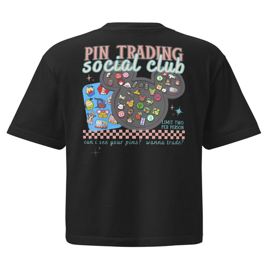 Disney Adult Pin Trading Women’s Comfort Colors Boxy Tee