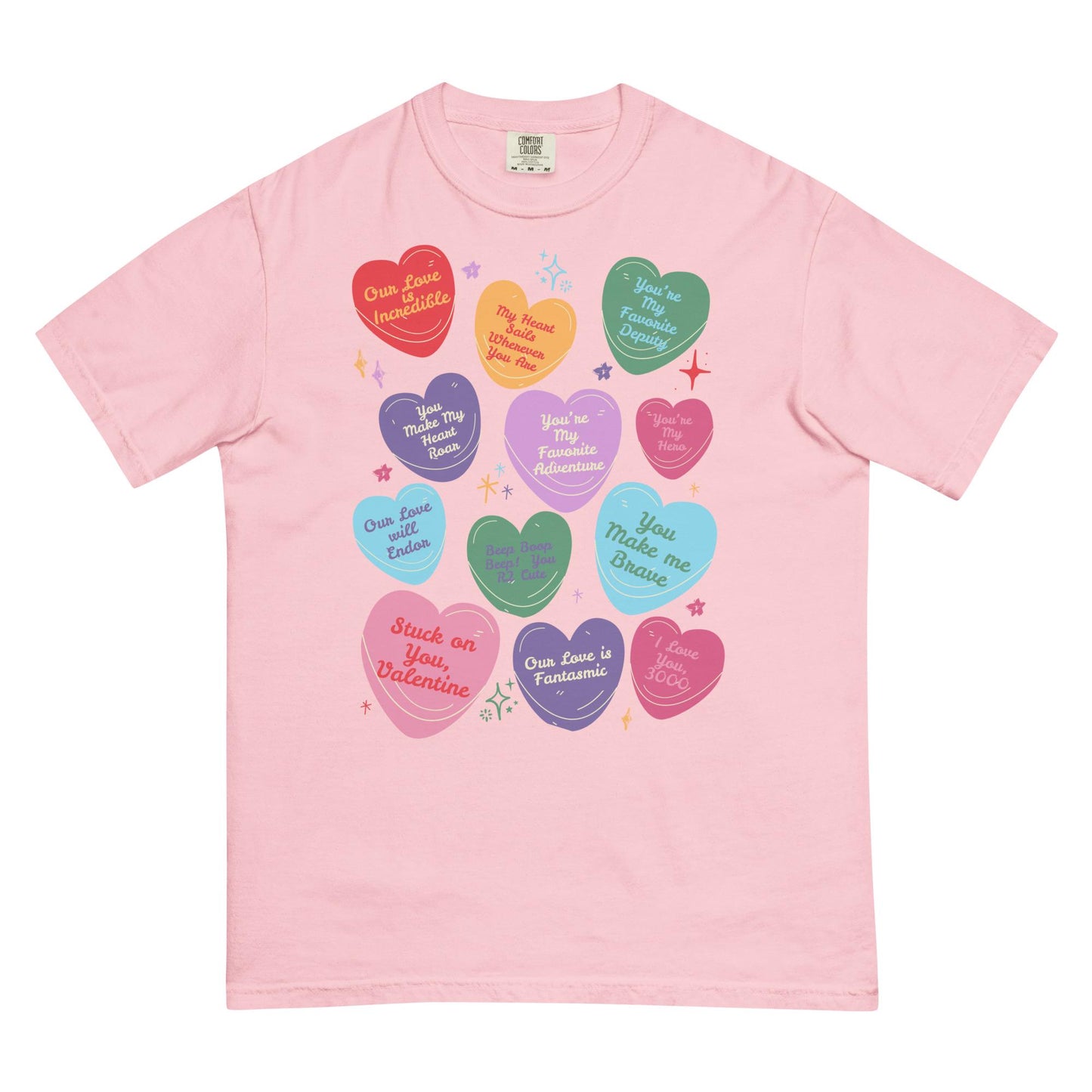 Subtle Disney-Inspired Valentine’s Day Shirt | Disney Conversation Hearts | Trendy Comfort Colors Shirt for Women