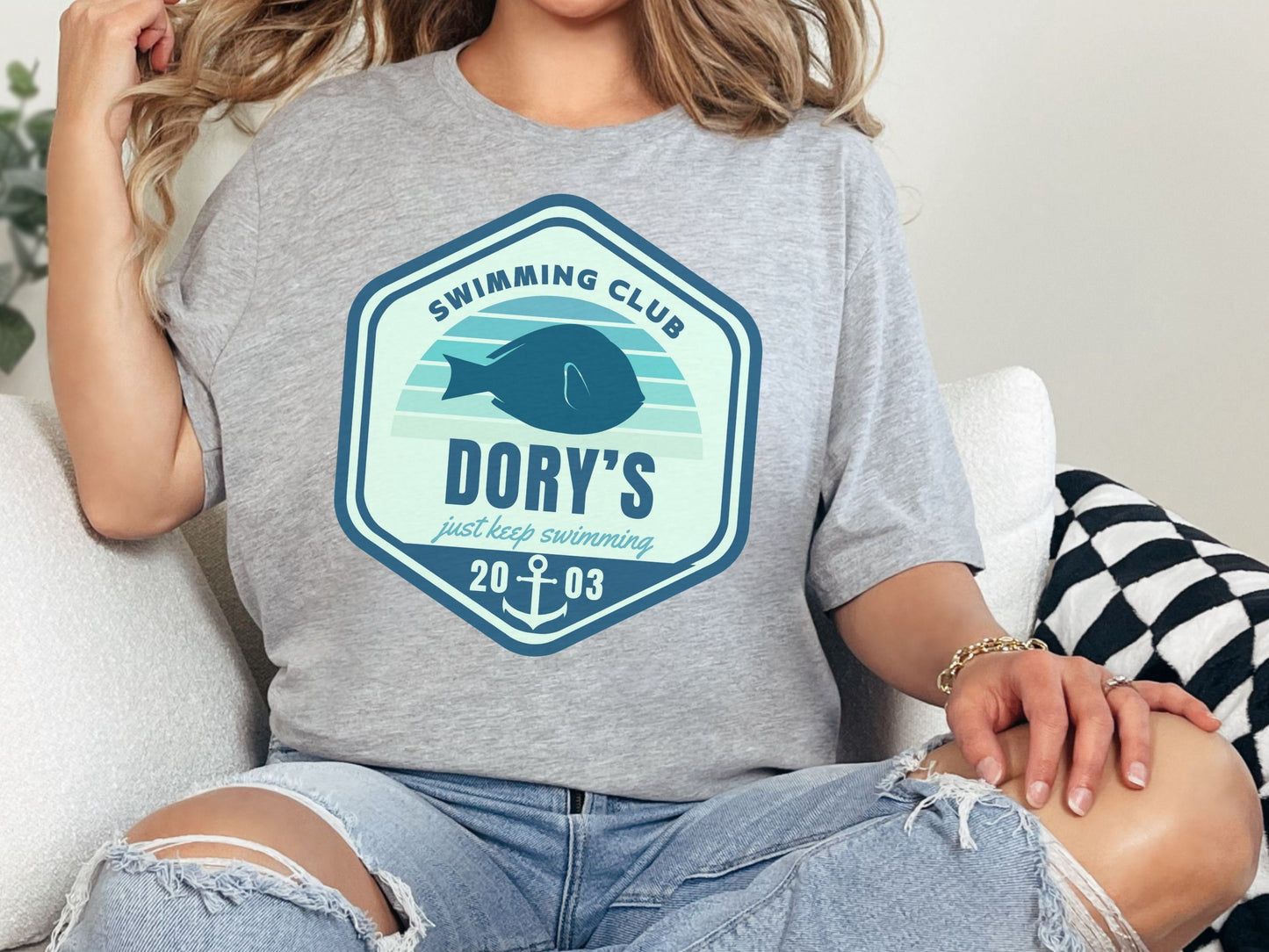 Dory's Swimming Club Bella Canvas T-Shirt, Subtle Disney Family Shirt