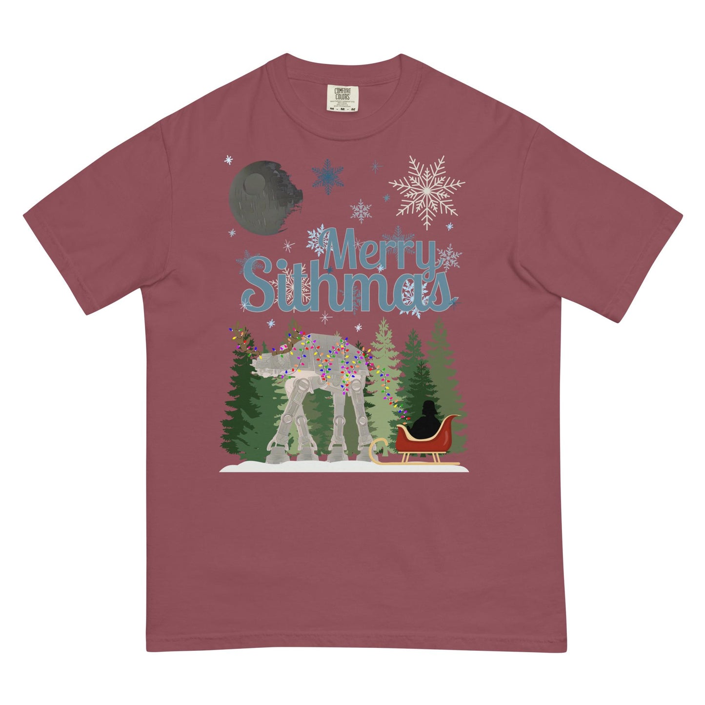 Merry Sithmas Star Wars Christmas T-Shirt - Comfort Colors Heavyweight Tee