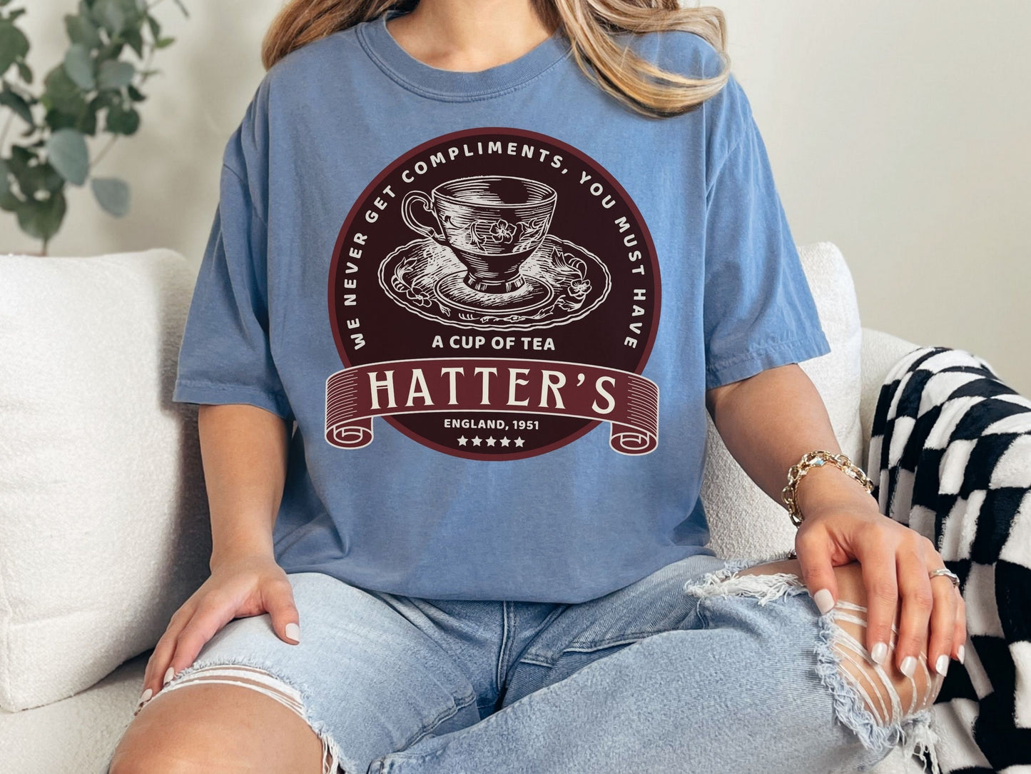 Hatter's Tea Shop Disney Tee, Comfort Colors Garment Dyed Heavyweight T-Shirt