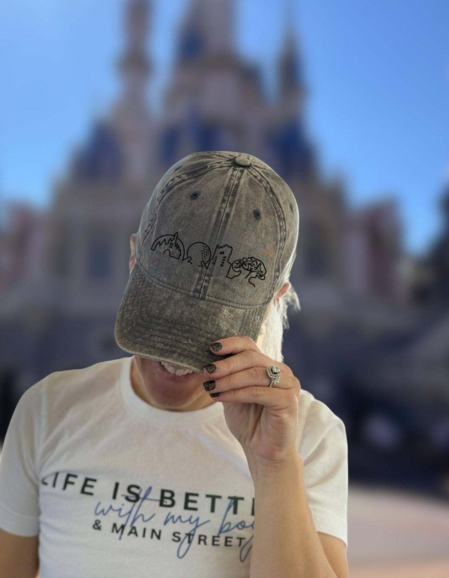 Embroidered Disney Park Icons Hat | WDW Passholder Cap